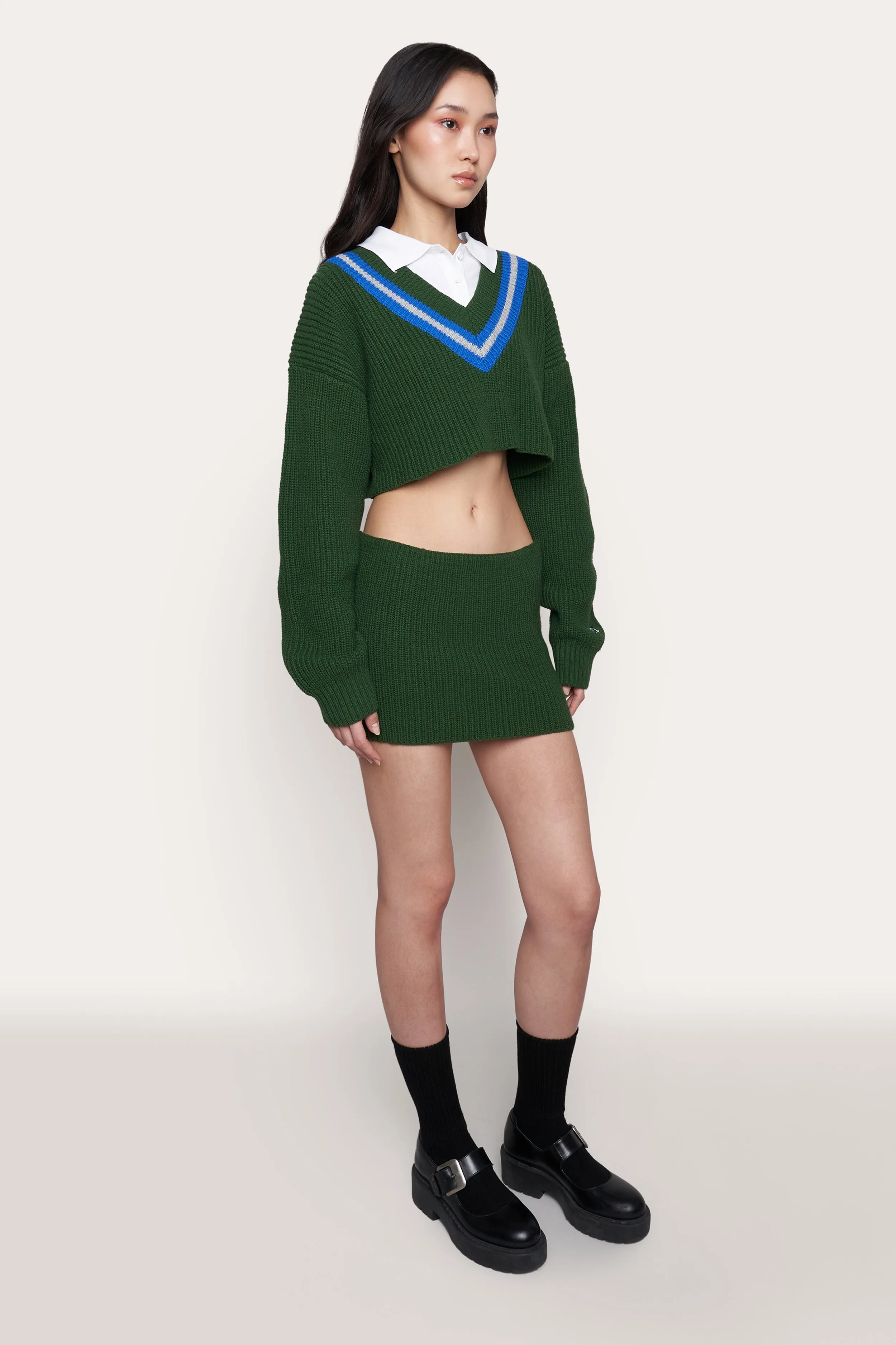 Guizio X Champion Rib Knit Mini Skirt sold by Guizio product image thumbnail 5