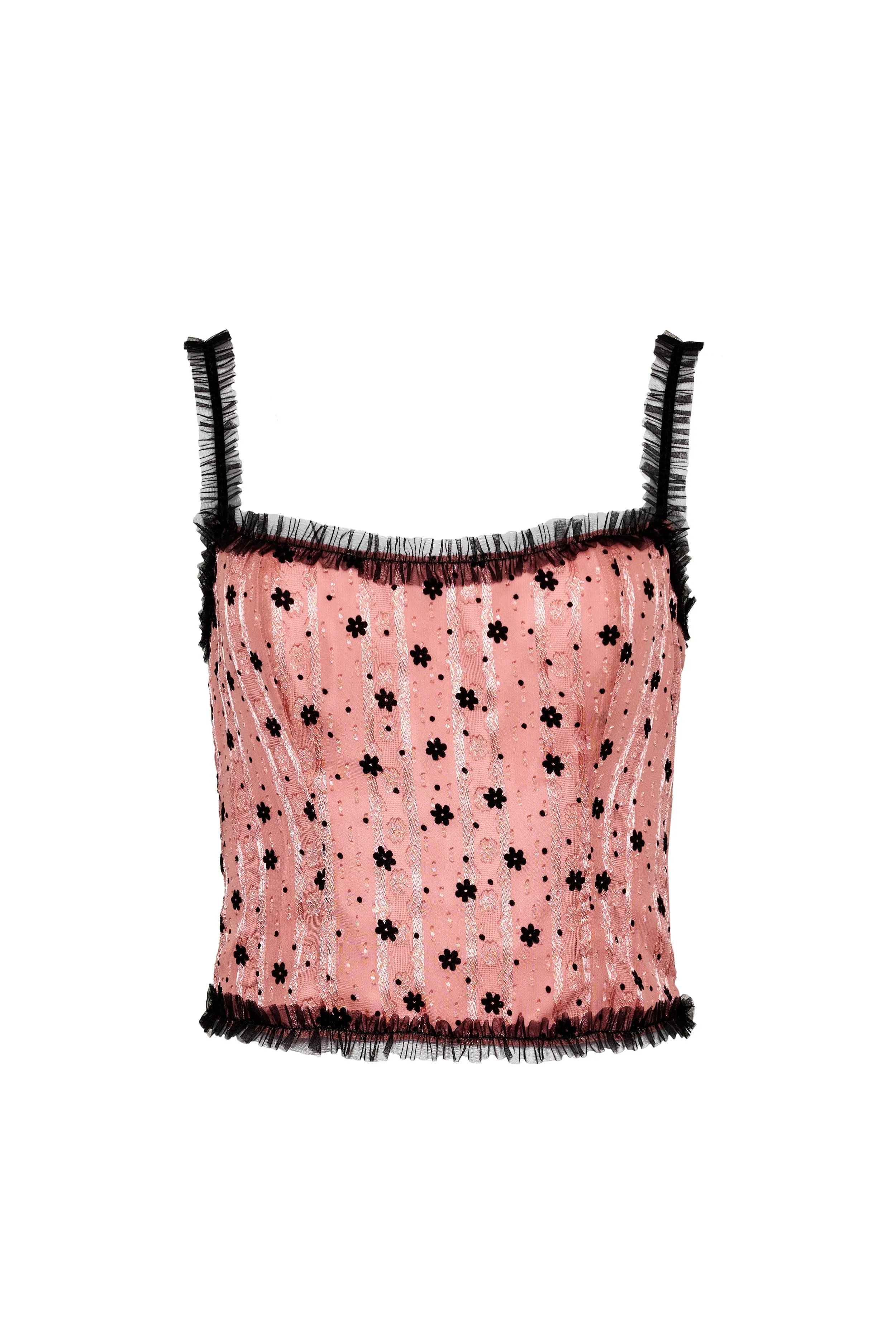 Velvet Floral Lace Top sold by Guizio product image thumbnail 2