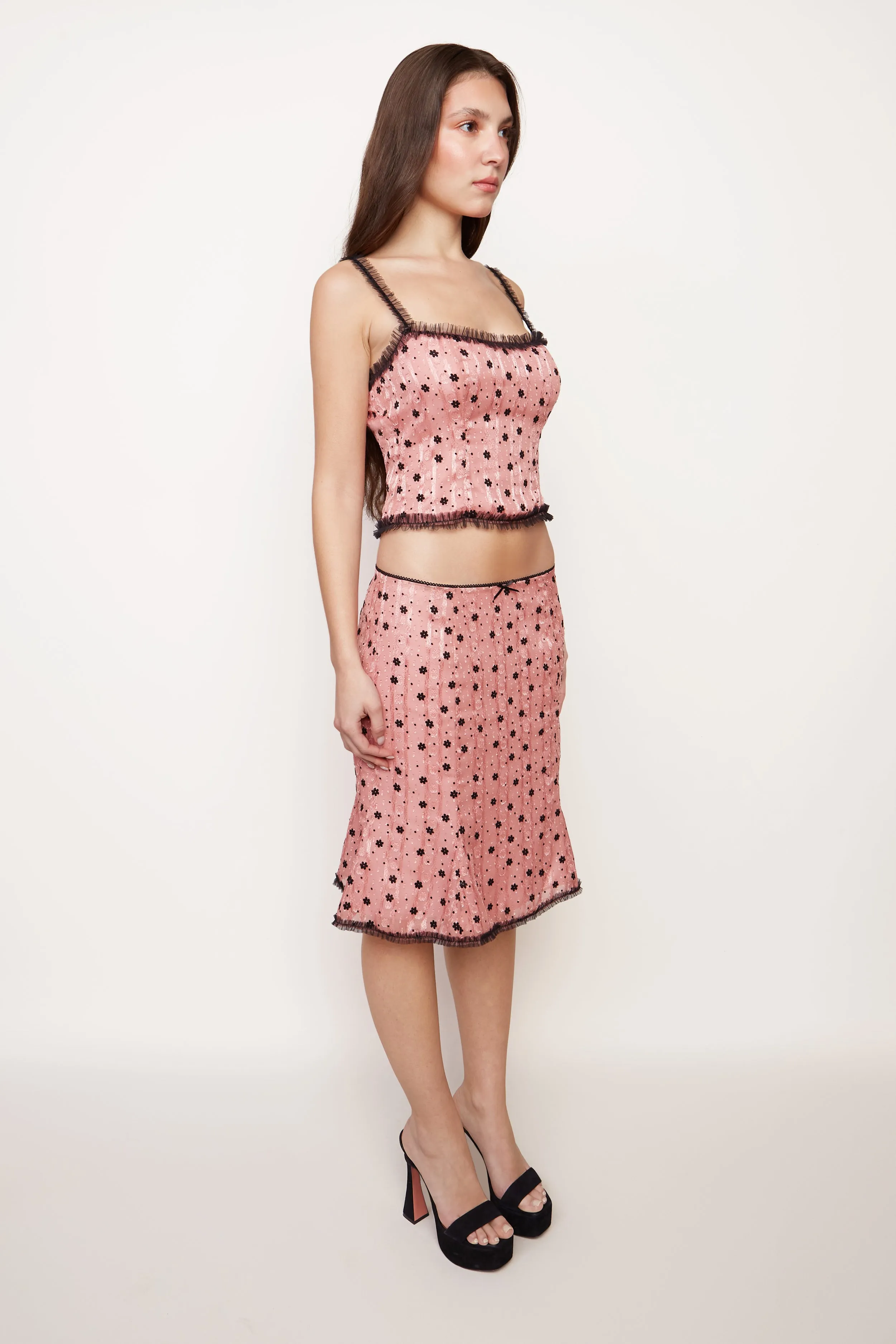 Velvet Floral Lace Top sold by Guizio product image thumbnail 4