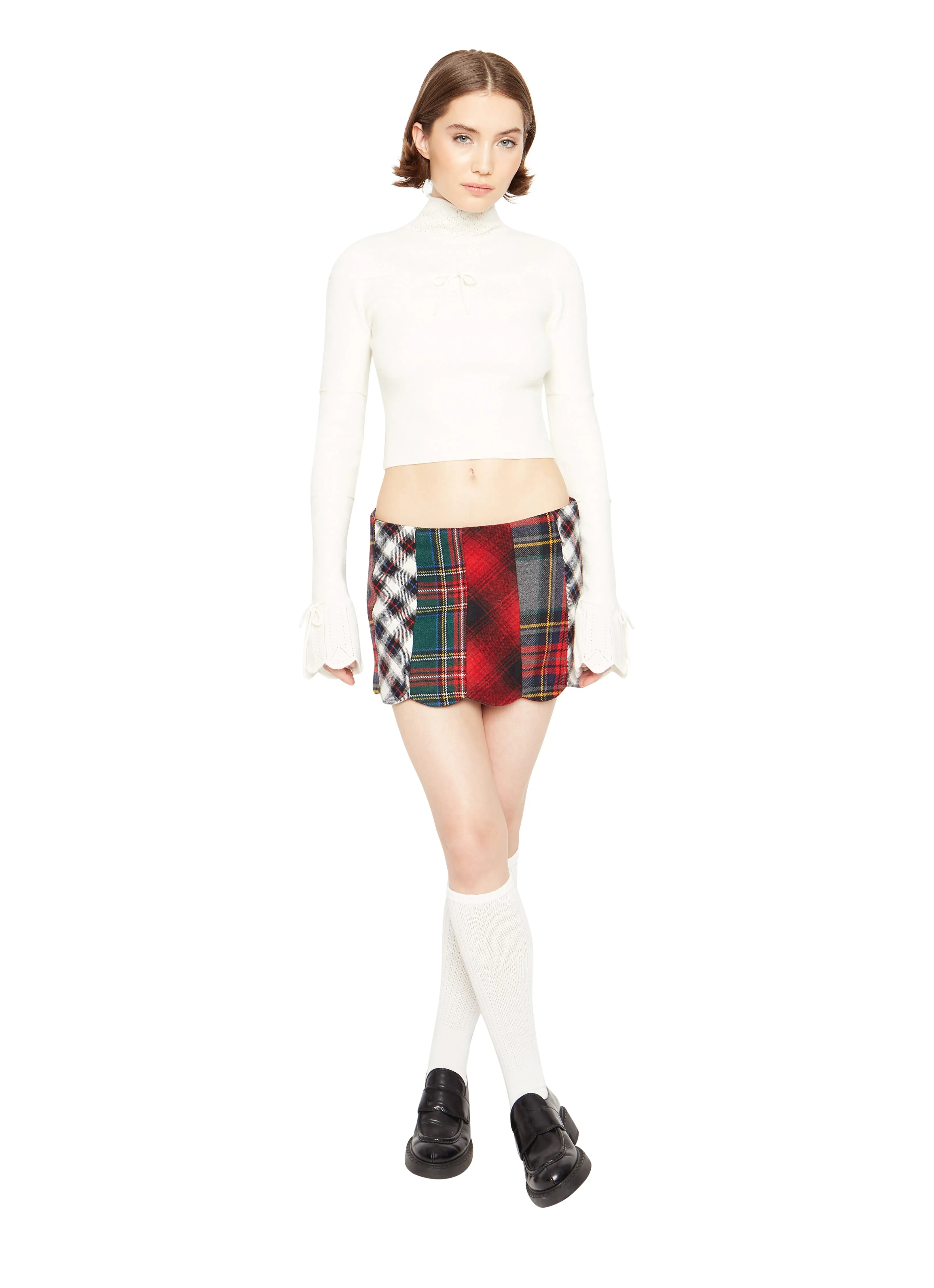 Mixed Plaid Mini Skirt sold by Guizio product image thumbnail 2