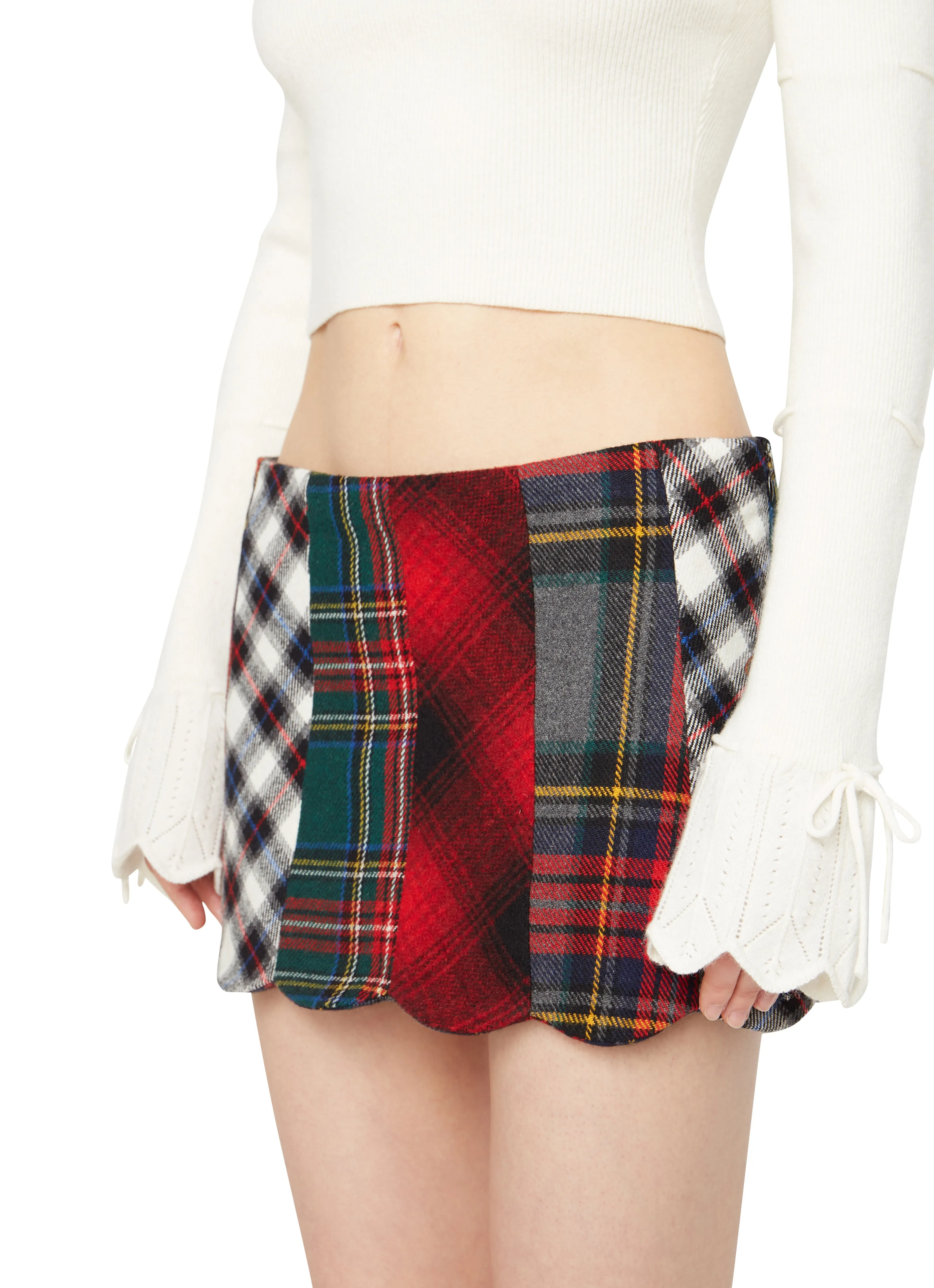 Mixed Plaid Mini Skirt sold by Guizio product image thumbnail 4