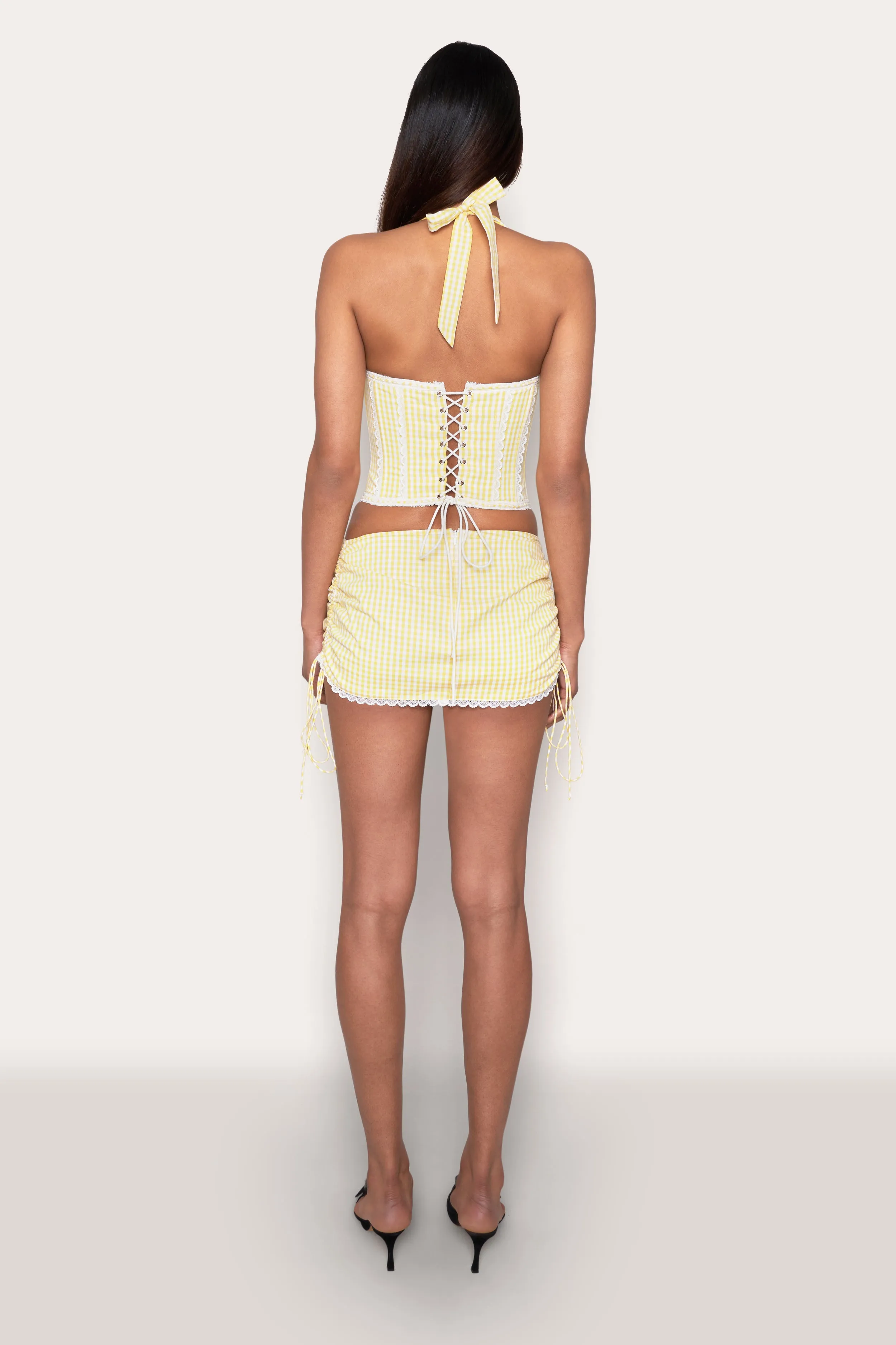 Gingham Lace Corset sold by Guizio product image thumbnail 5