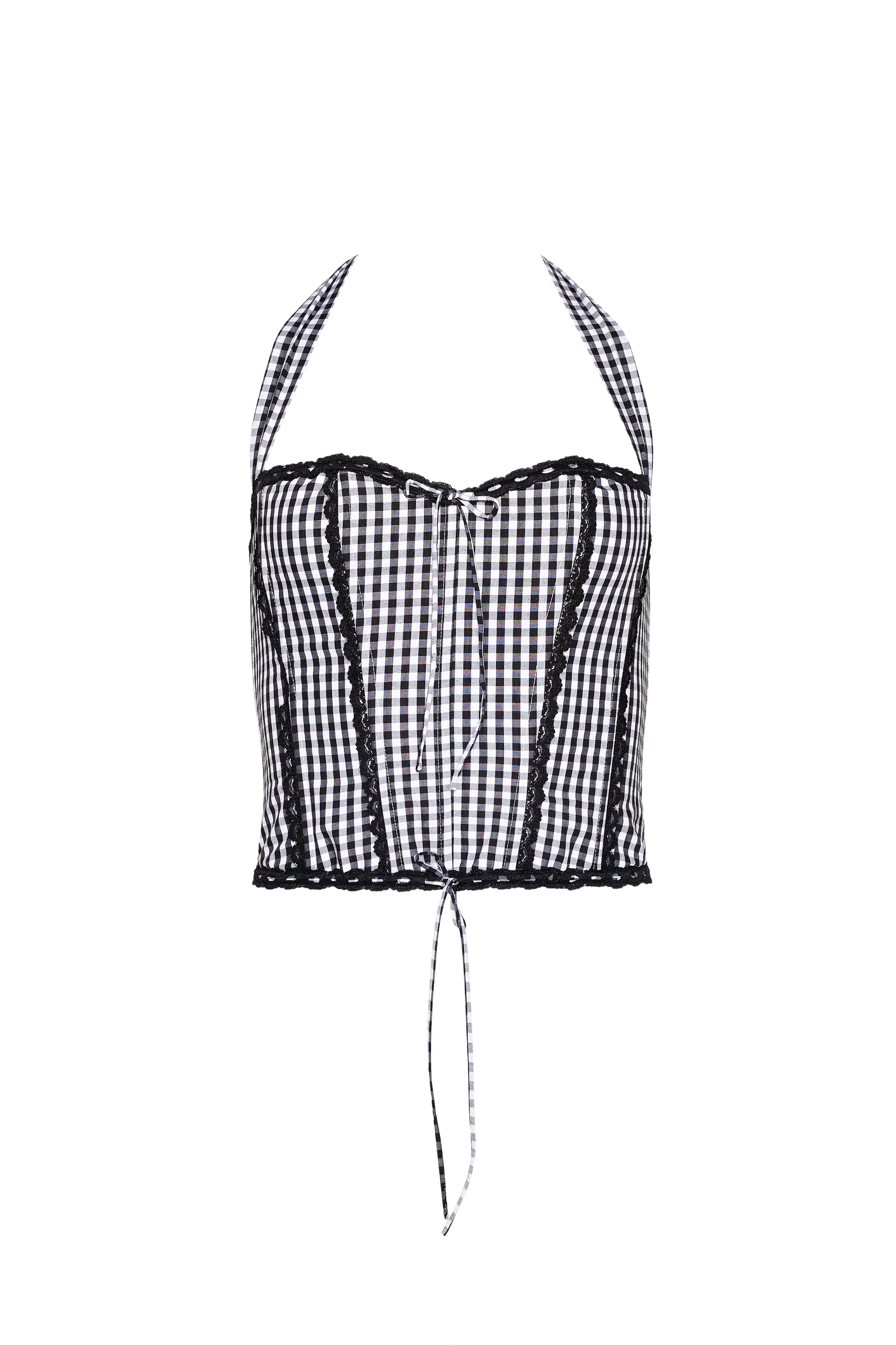 Gingham Lace Corset sold by Guizio product image thumbnail 2