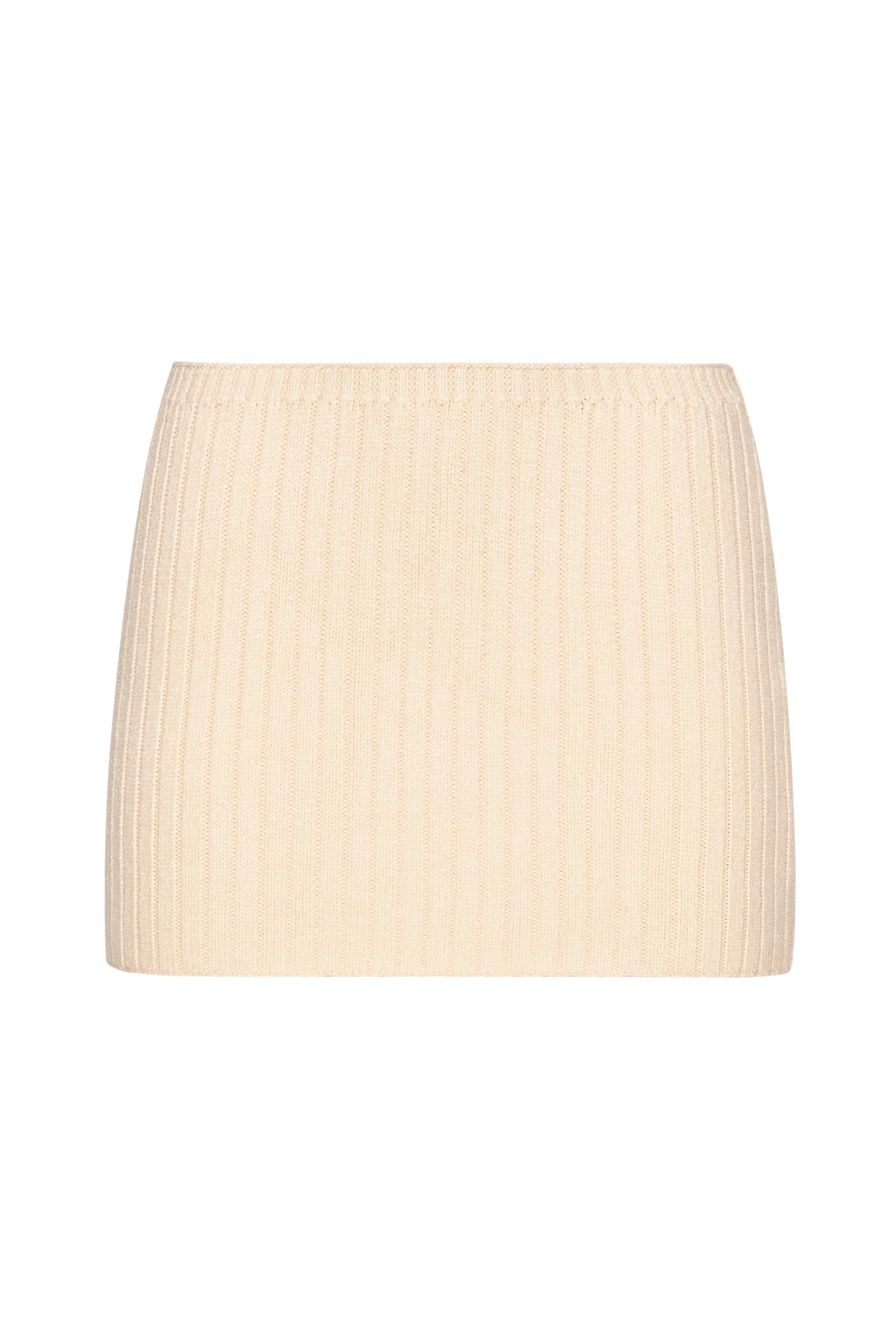 Low-Rise Rib Knit Mini Skirt sold by Guizio product image thumbnail 2