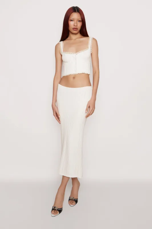 Dainty Lace Knit Top sold by Guizio