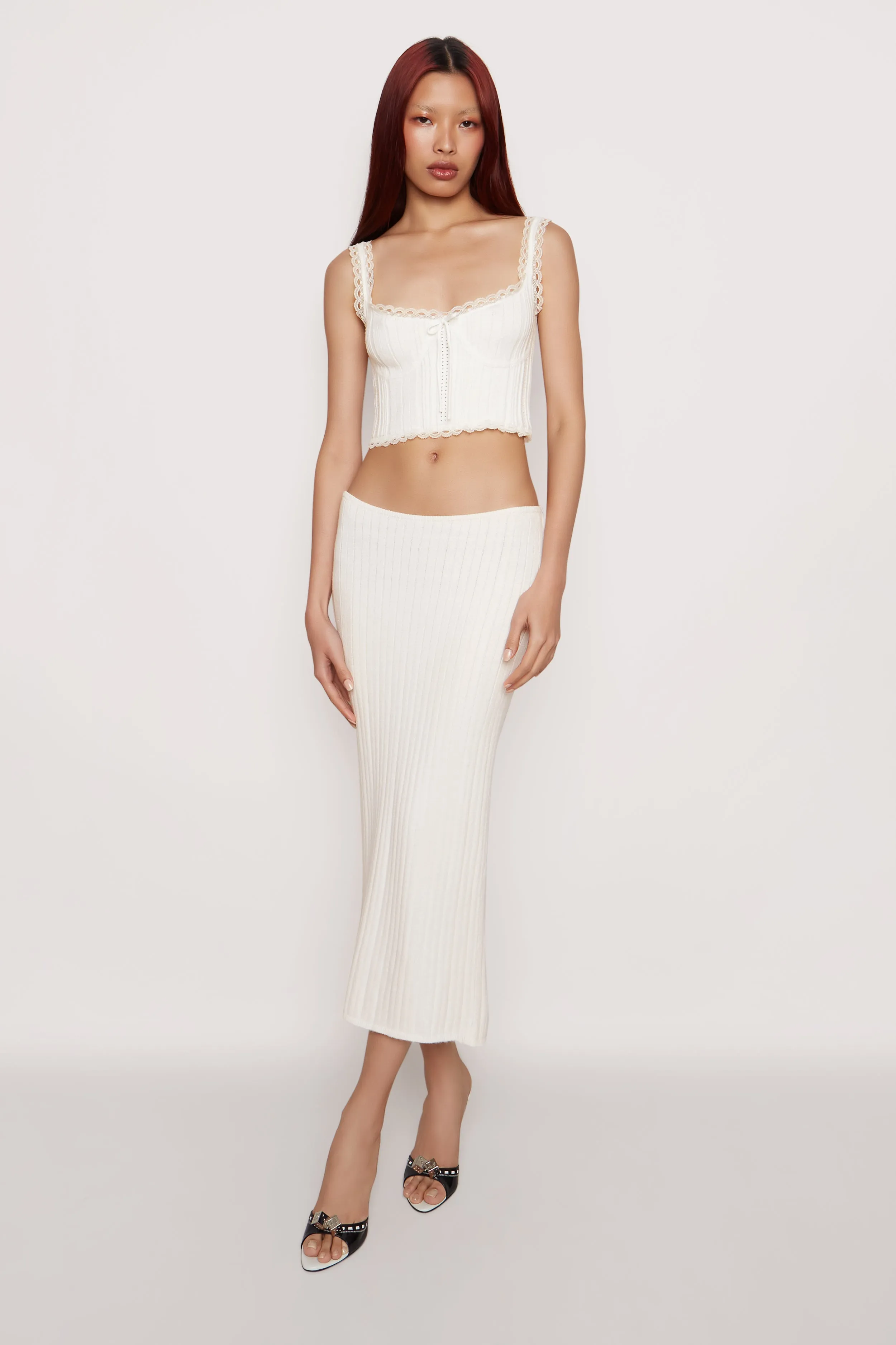 Dainty Lace Knit Top sold by Guizio