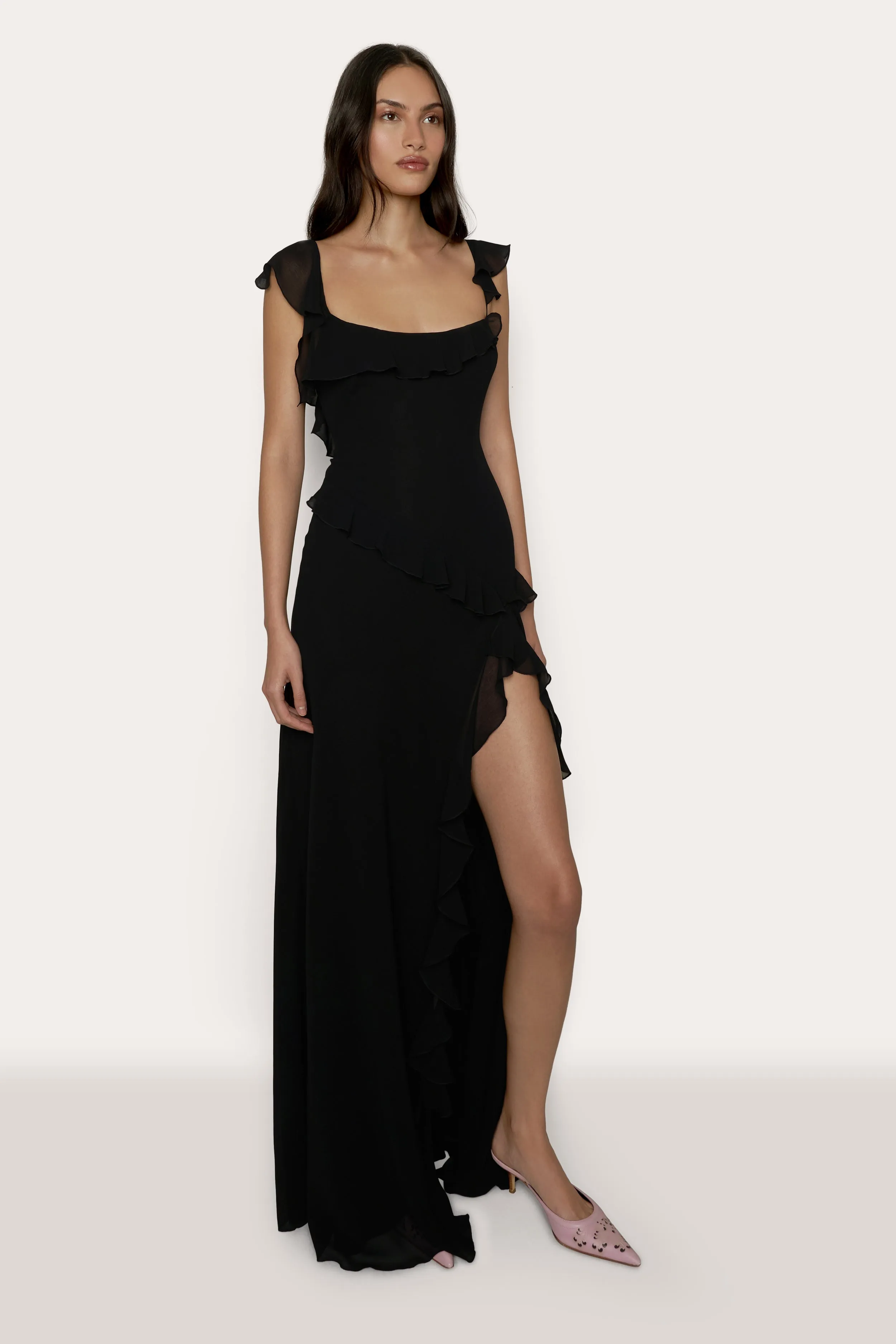 Avila Ruffle Gown sold by Guizio product image thumbnail 3