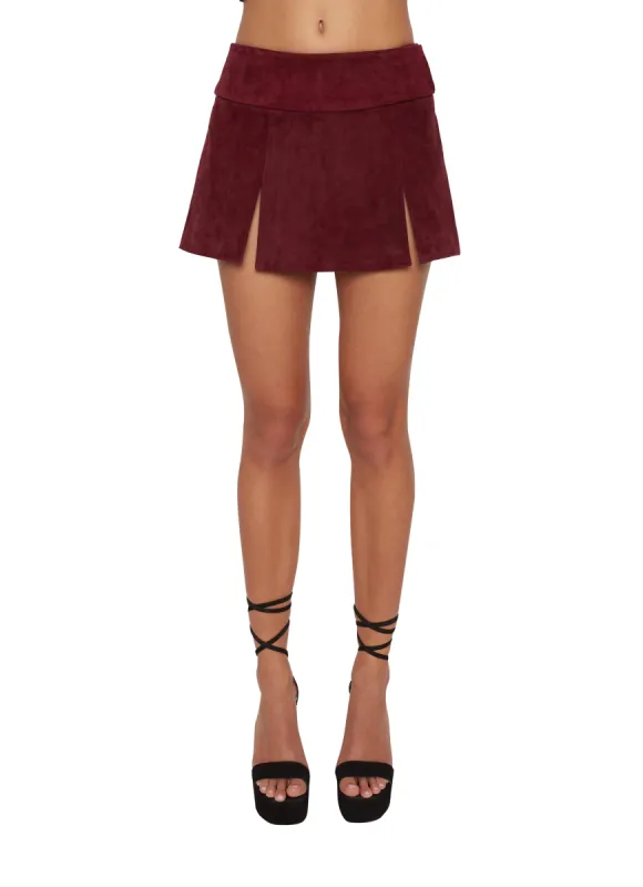 Suede Micro Mini Skirt sold by Guizio
