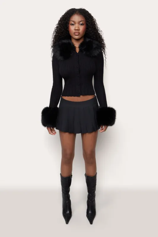 Heart Pointelle Knit Cardigan sold by Guizio