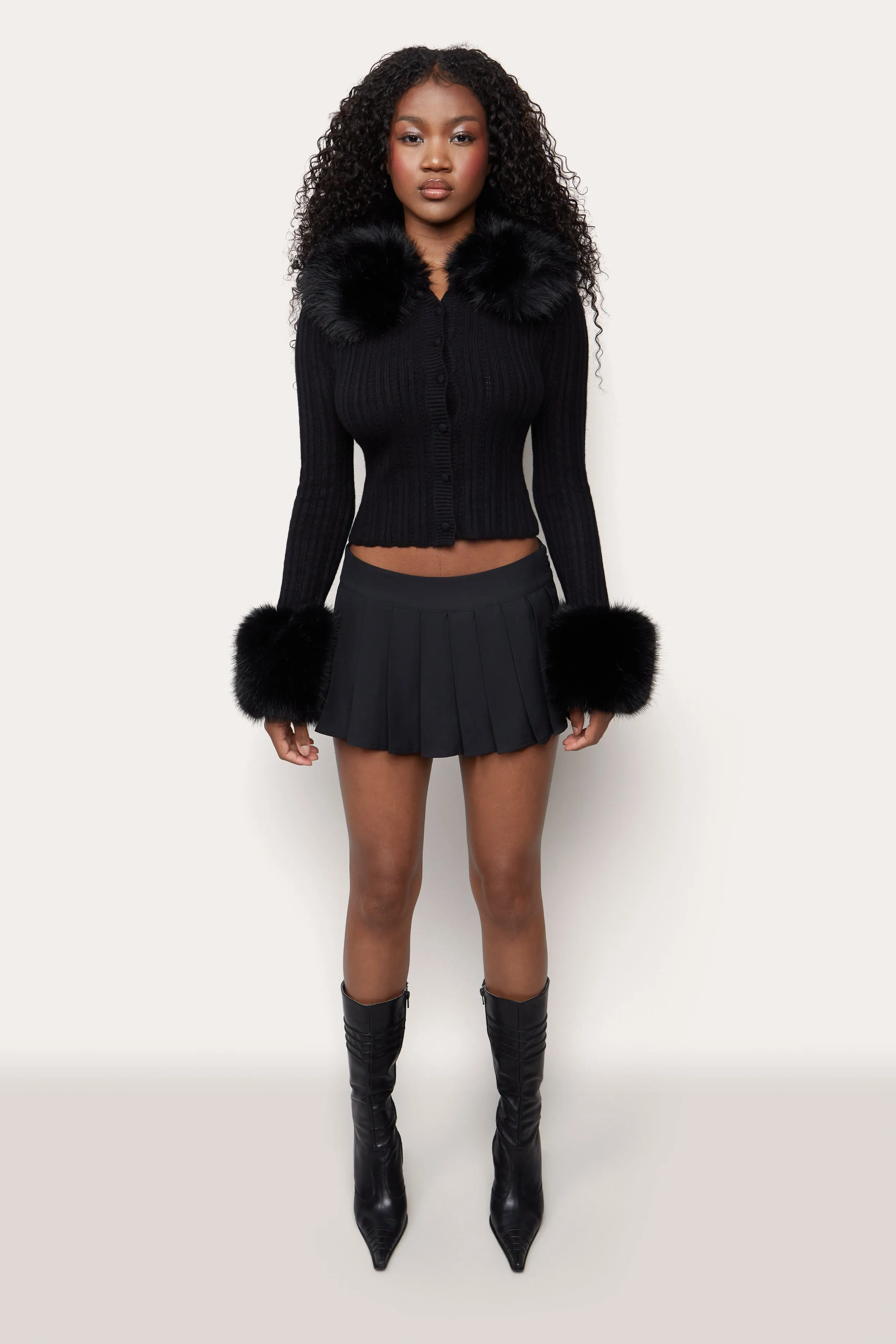 Heart Pointelle Knit Cardigan sold by Guizio