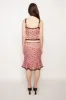 Velvet Floral Lace Low Rise Midi Skirt sold by Guizio