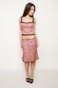 Velvet Floral Lace Low Rise Midi Skirt sold by Guizio