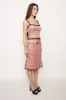 Velvet Floral Lace Low Rise Midi Skirt sold by Guizio