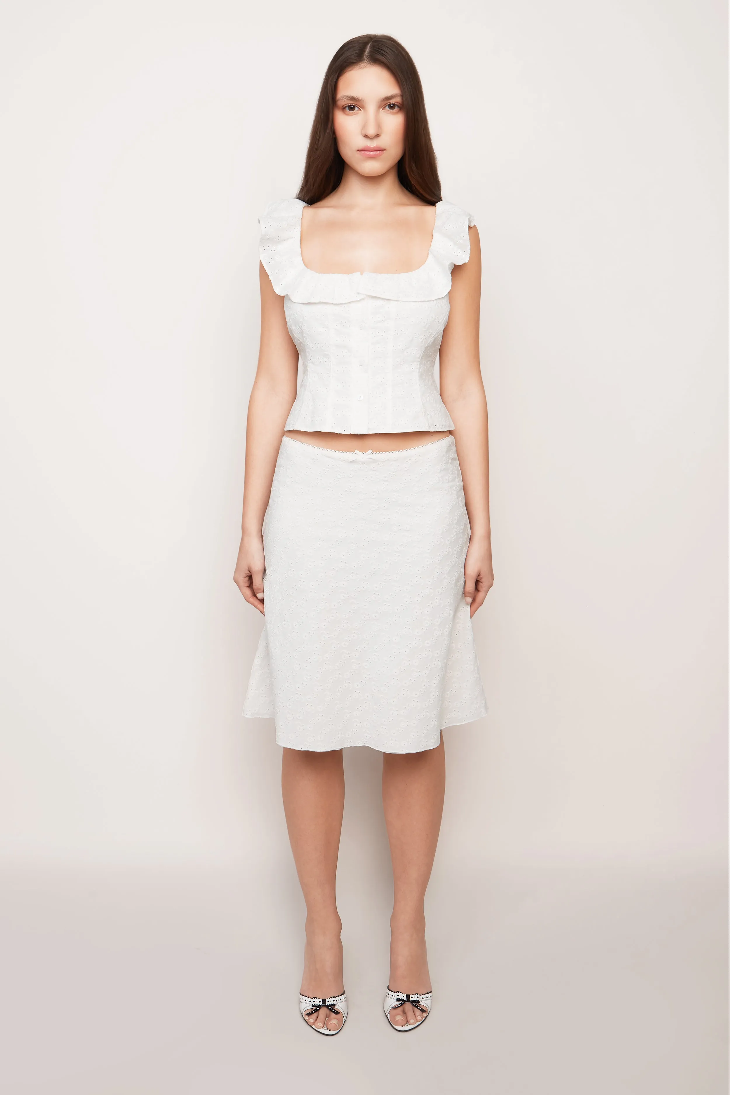 Paloma Lace Top In Eyelet sold by Guizio product image thumbnail 3
