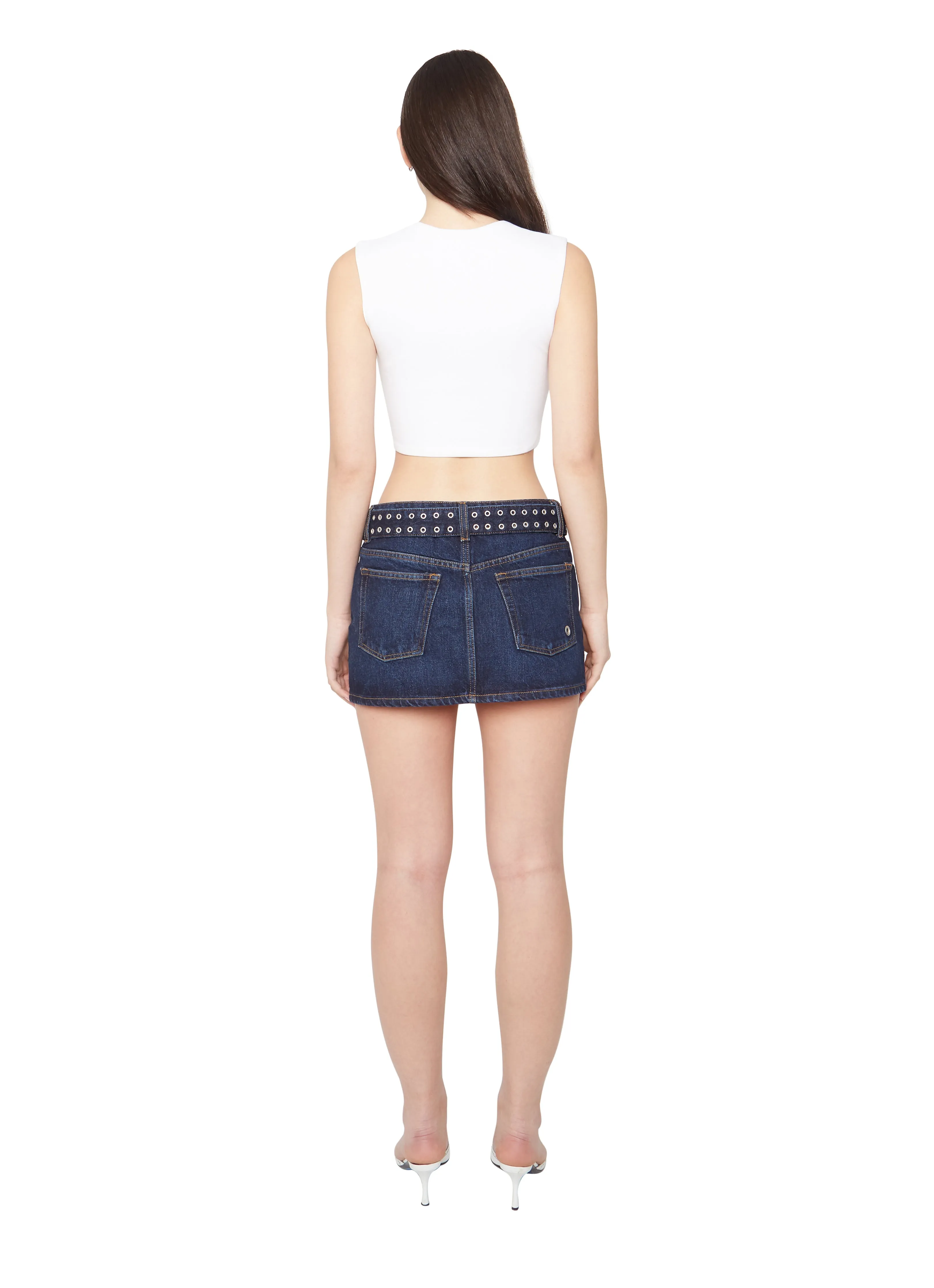 Belted Denim Mini Skirt sold by Guizio product image thumbnail 4