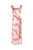 Avila Printed Ruffle Gown sold by Guizio
