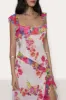Avila Printed Ruffle Gown sold by Guizio
