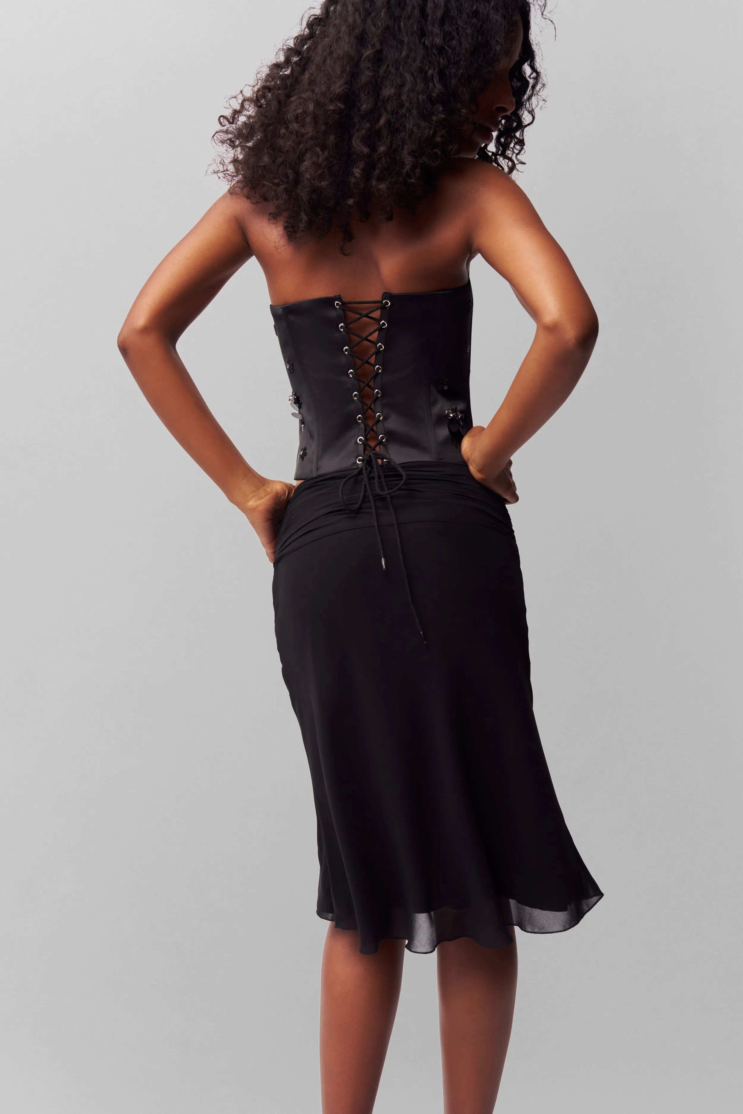 Embellished Satin Corset sold by Guizio product image thumbnail 5