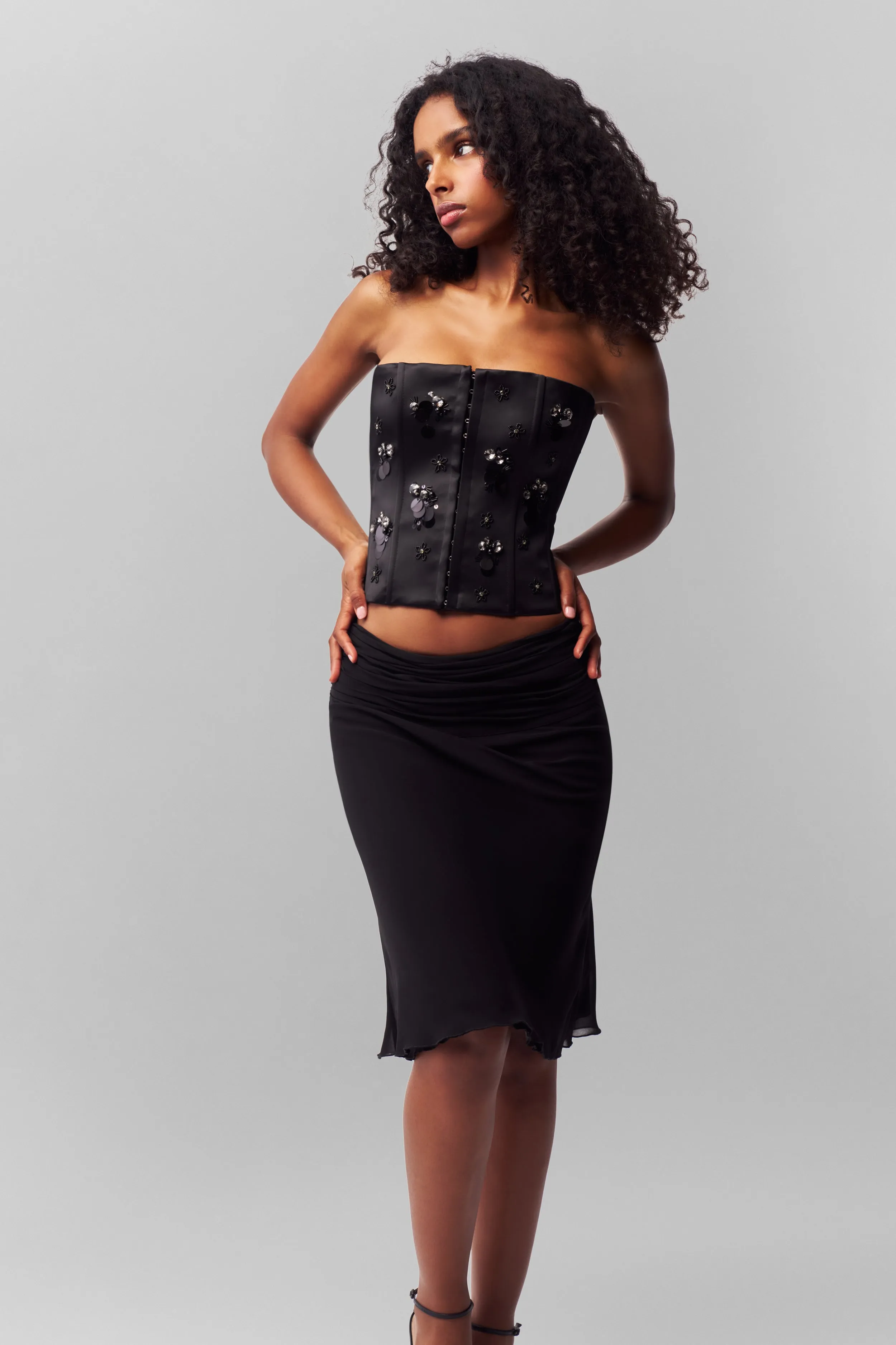 Embellished Satin Corset sold by Guizio product image thumbnail 2