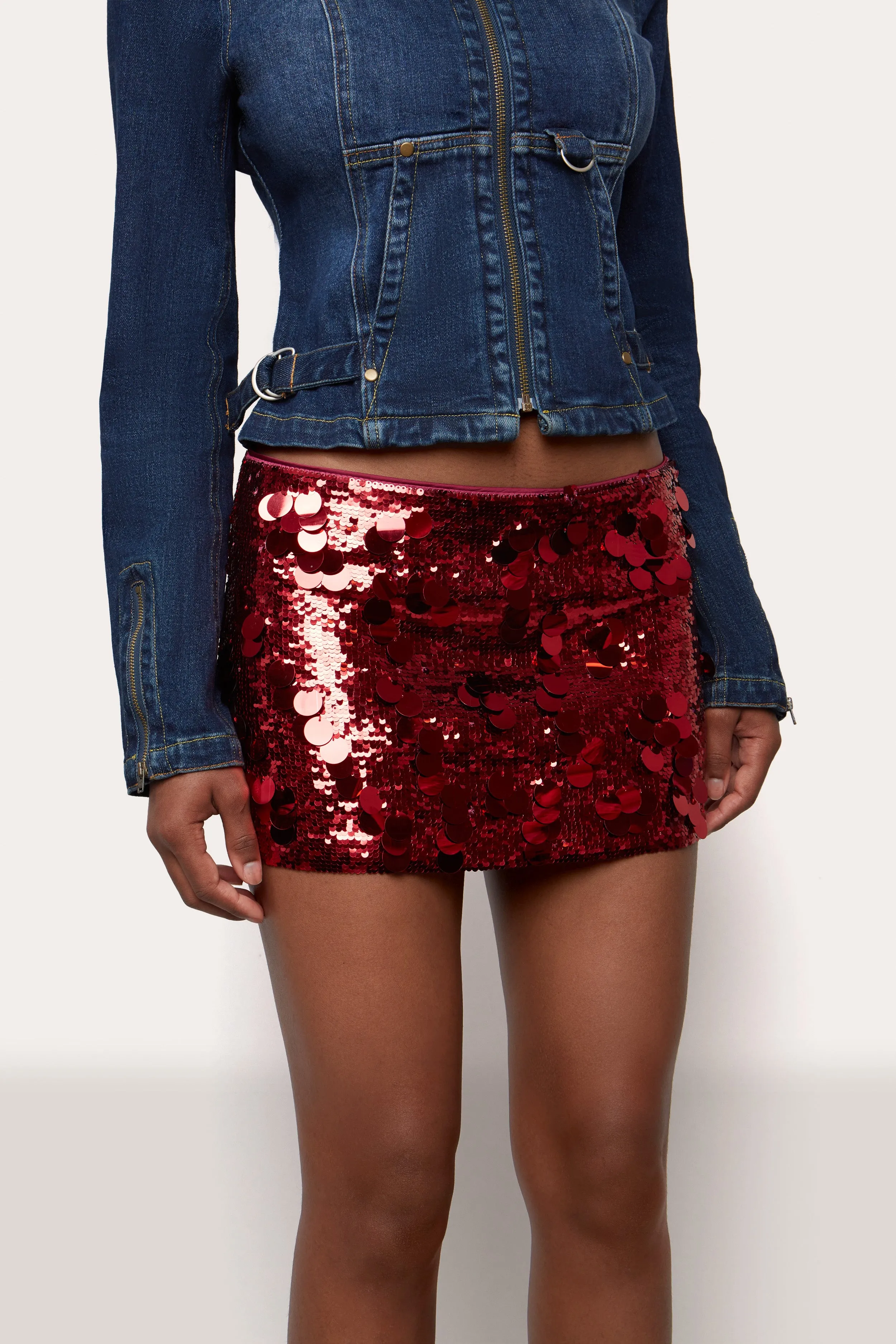 Low Rise Paillette Skirt sold by Guizio product image thumbnail 5