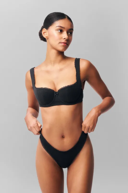 Pointelle Lace Thong sold by Guizio