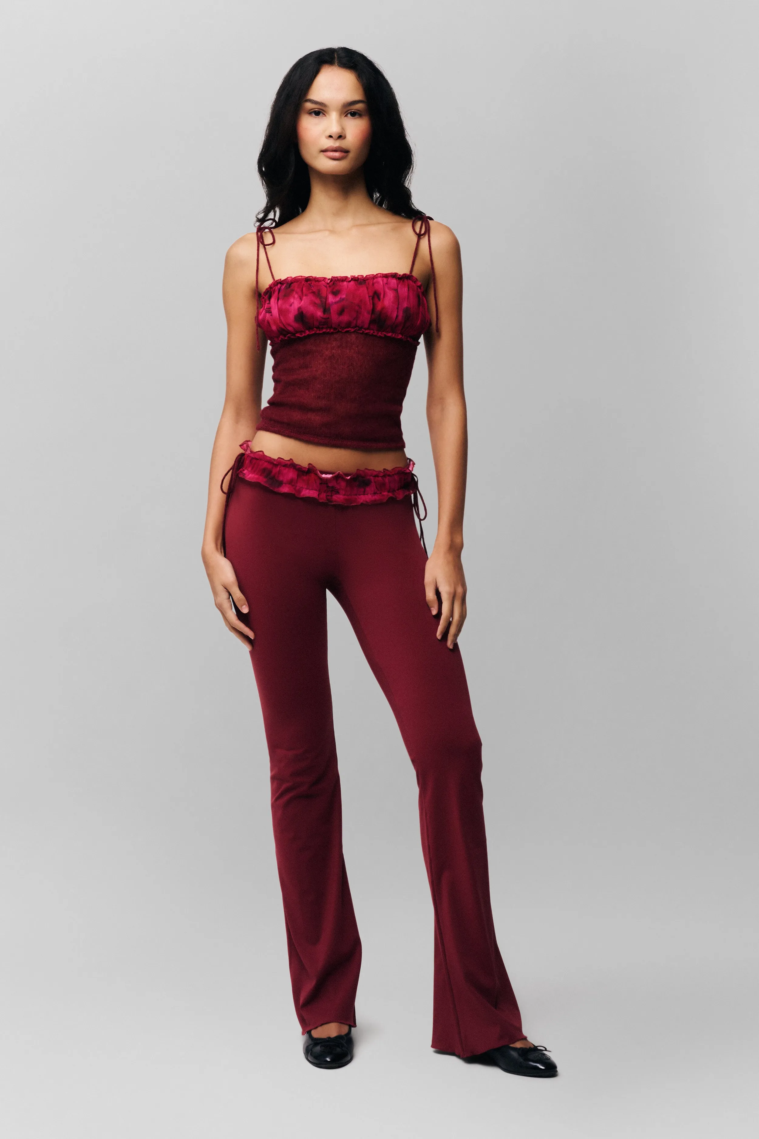 Ruched Chiffon Knit Tank sold by Guizio product image thumbnail 5