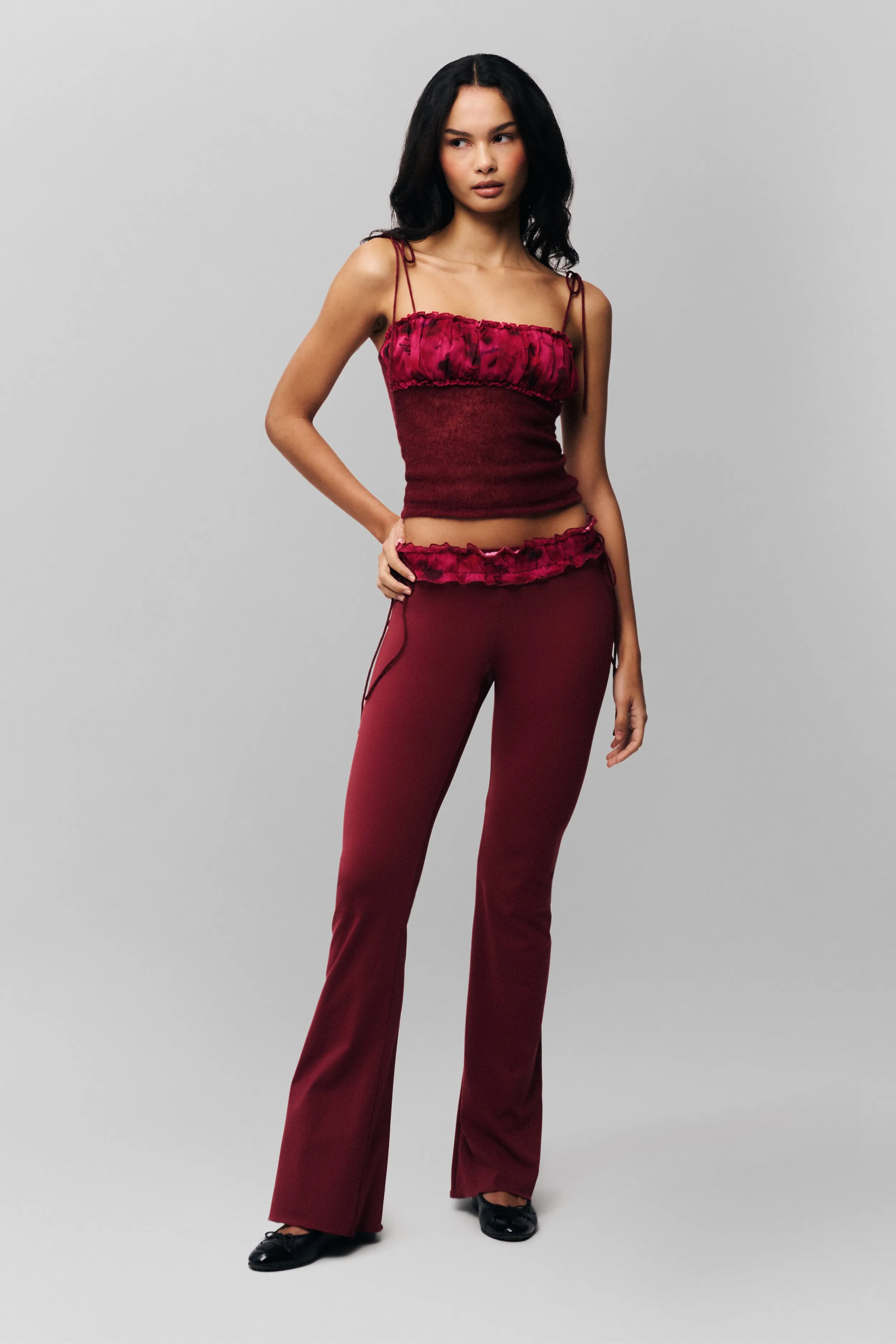 Ruched Chiffon Knit Tank sold by Guizio product image thumbnail 2