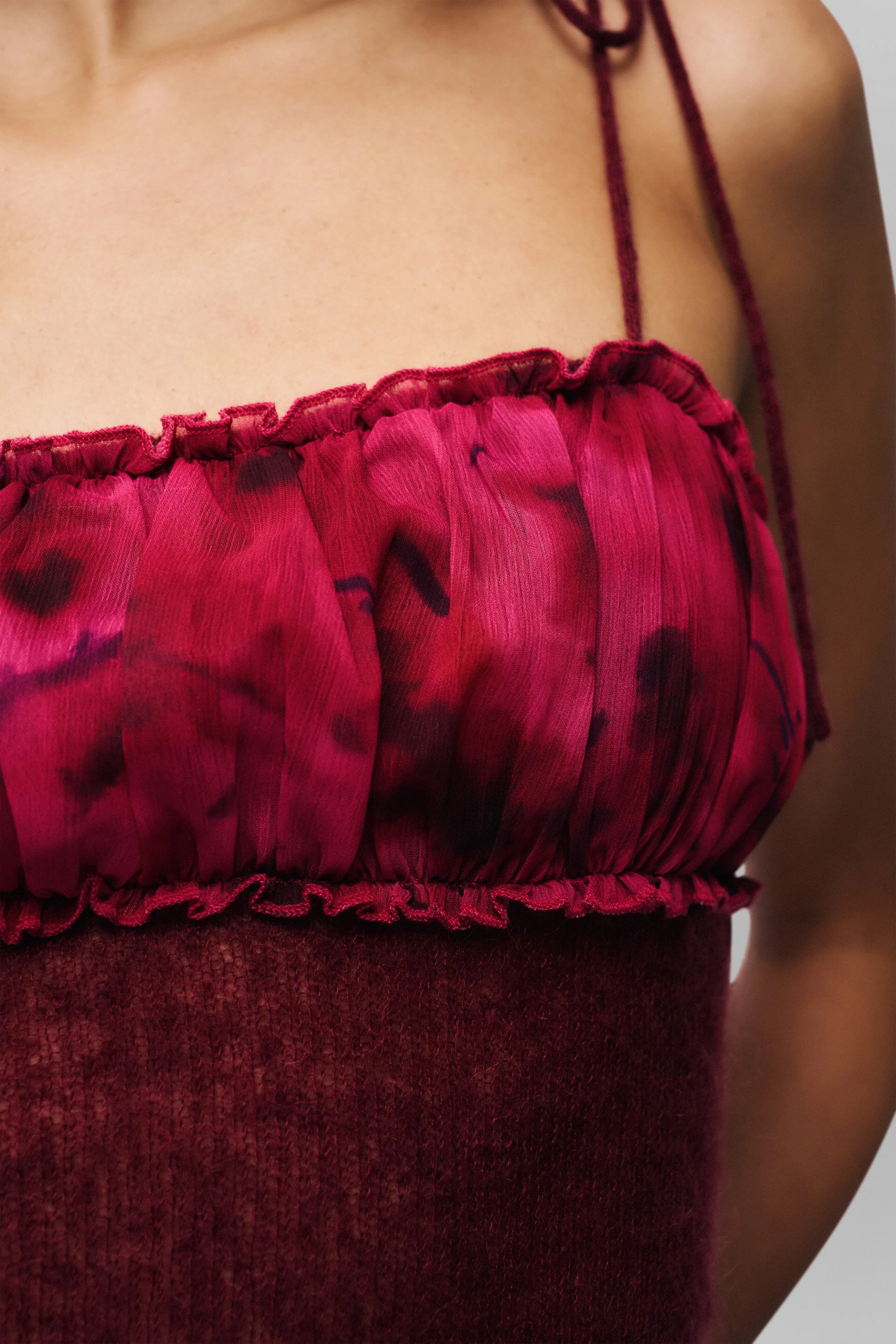 Ruched Chiffon Knit Tank sold by Guizio product image thumbnail 3