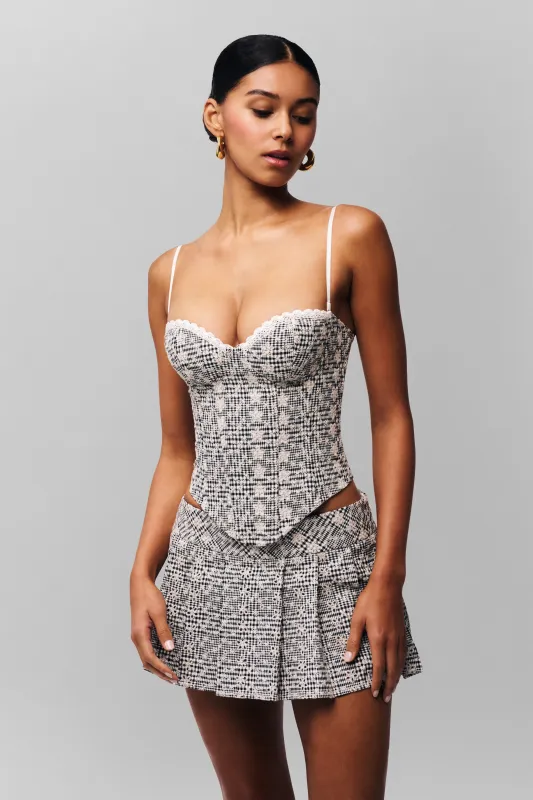 Genevieve Gingham Bustier sold by Guizio