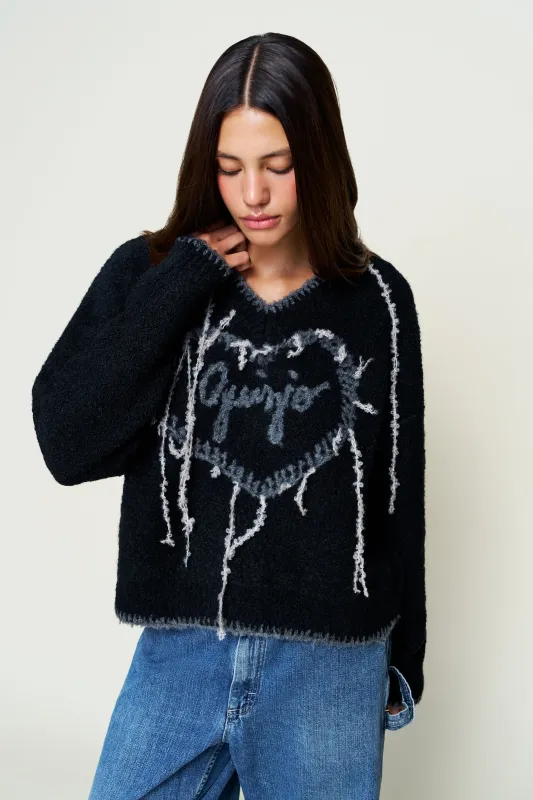 Guizio Heart Wool Sweater sold by Guizio