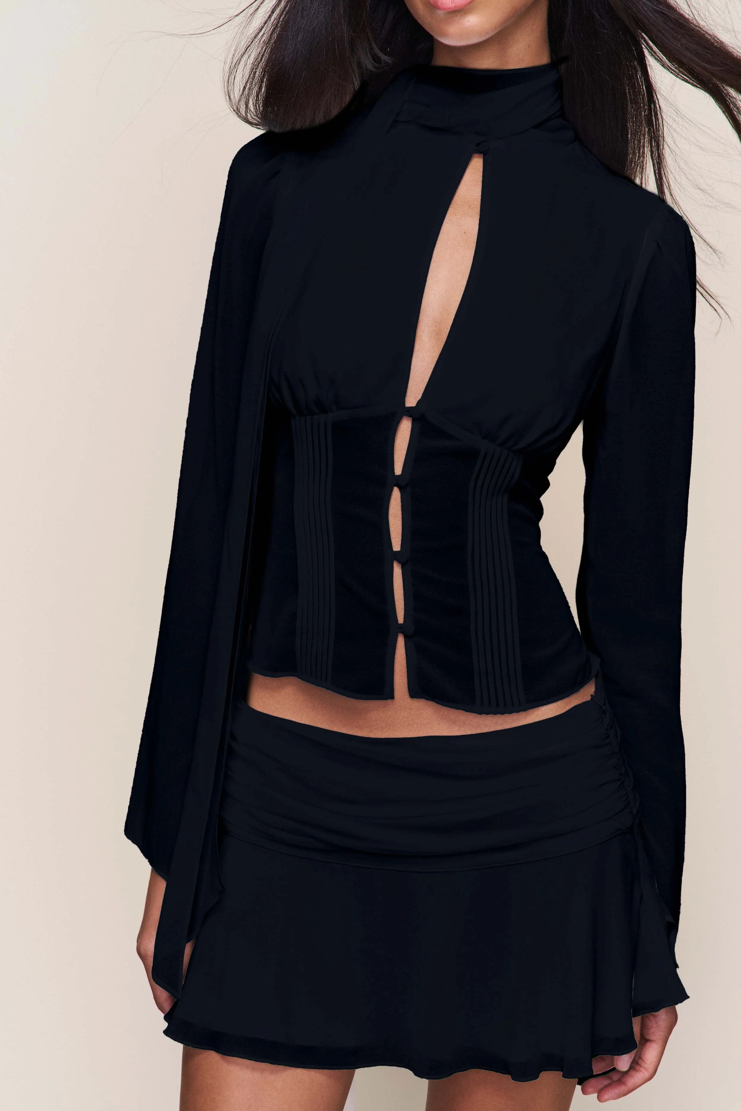 Ara Long Sleeve Top sold by Guizio