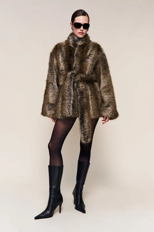 Monroe Faux Fur Coat made by Guizio