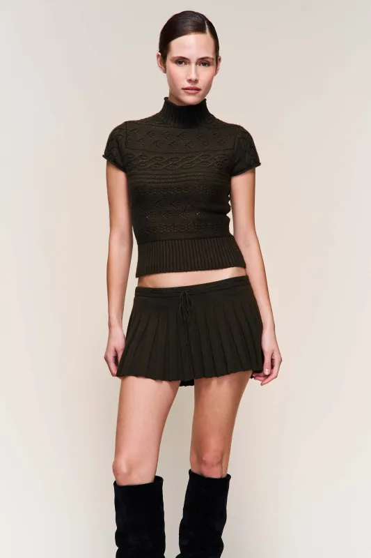 Vivienne Short Sleeve Turtleneck sold by Guizio