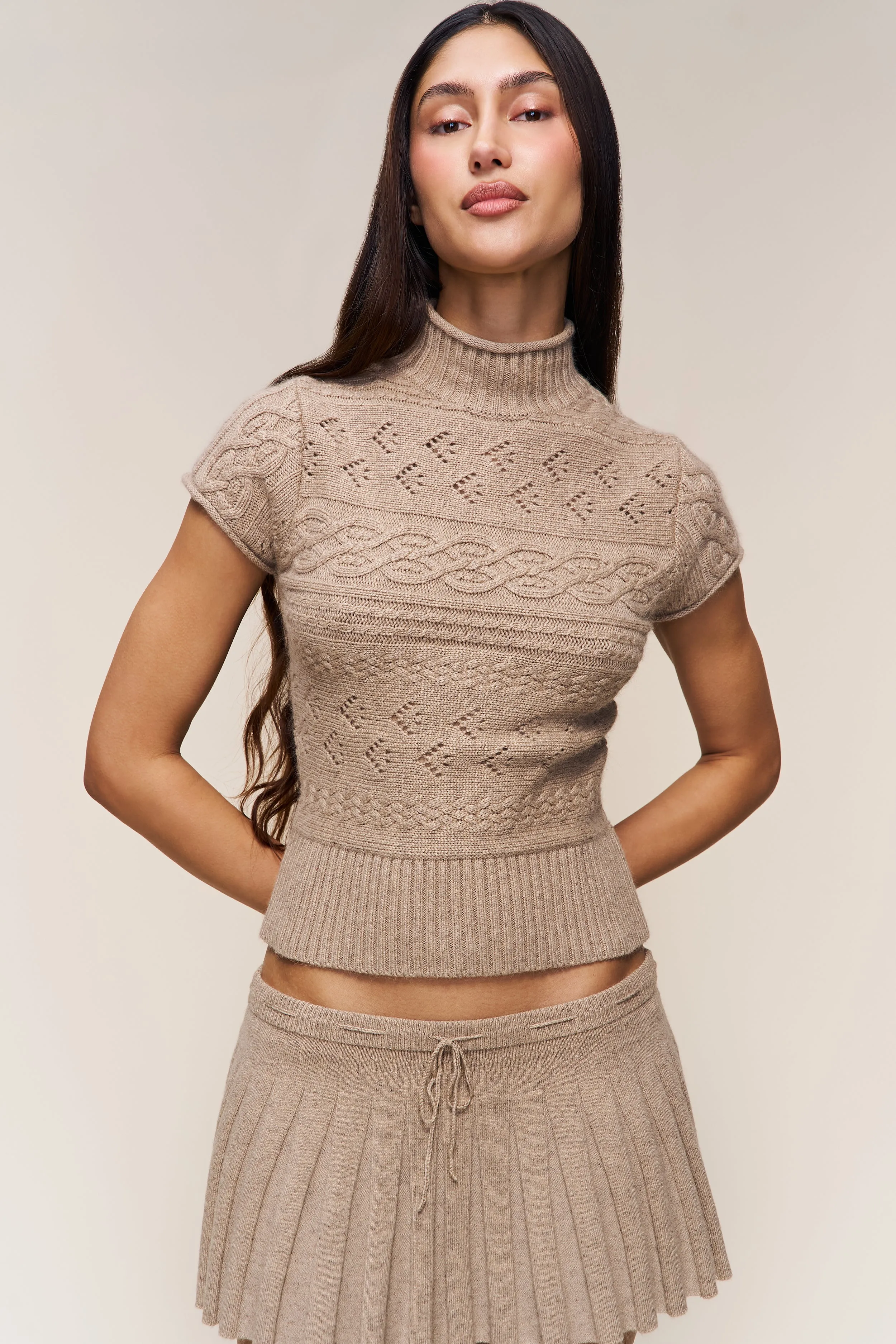 Vivienne Short Sleeve Turtleneck sold by Guizio