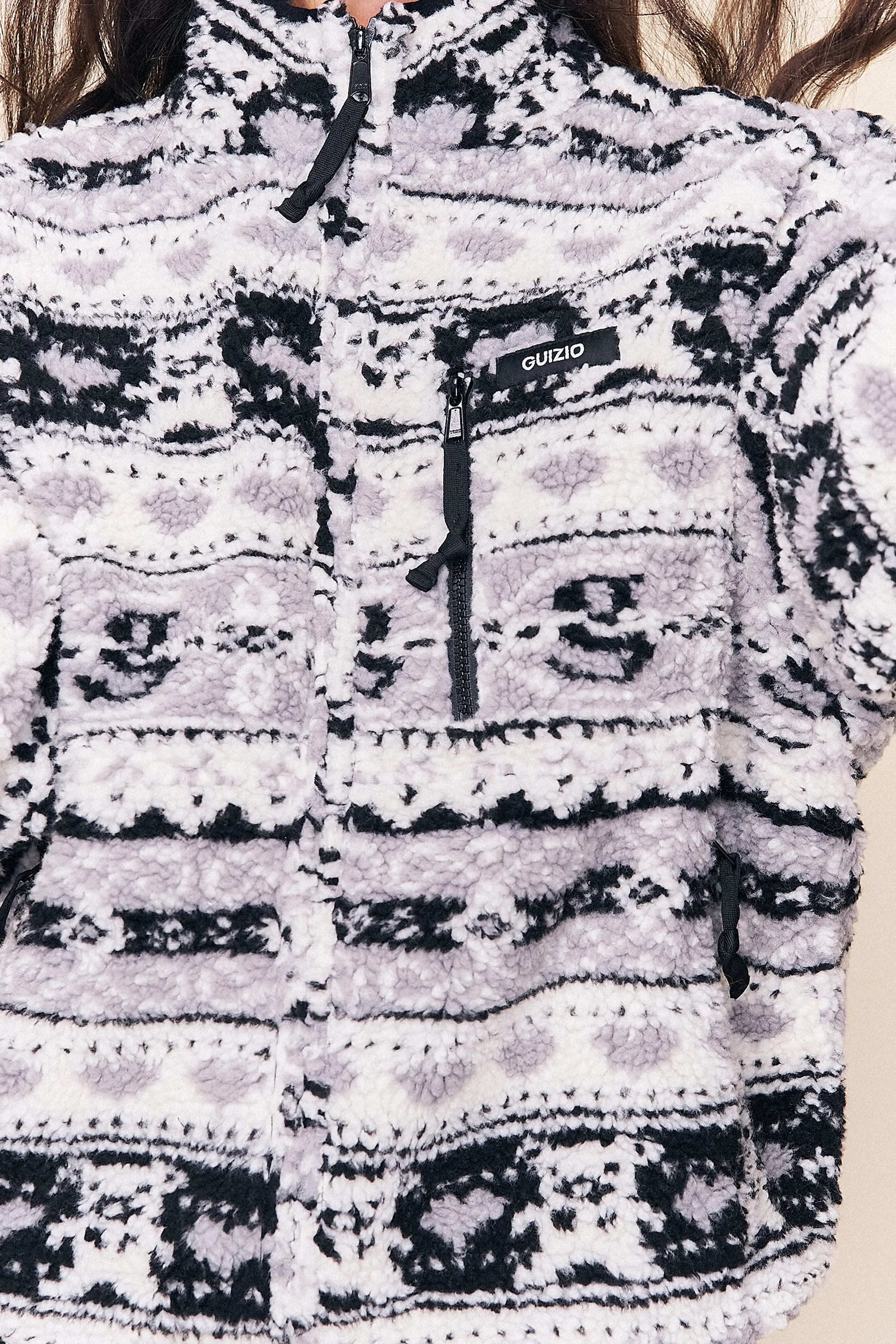 Guizio Sherpa Zip Up Jacket sold by Guizio product image thumbnail 5