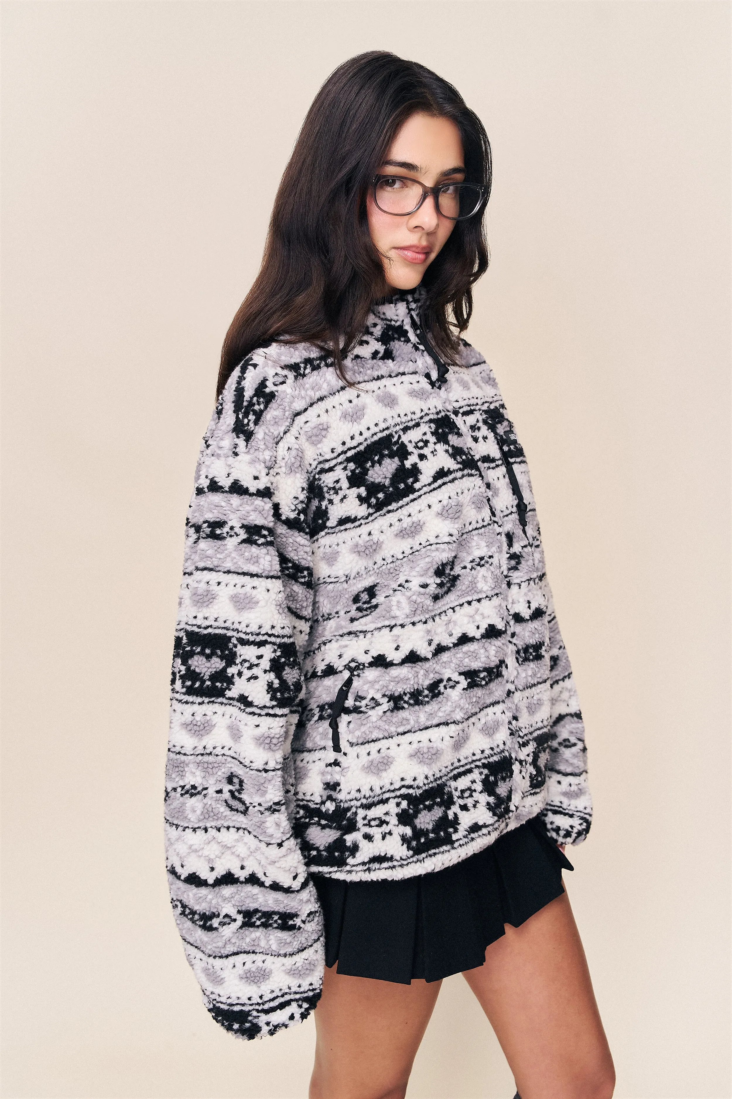 Guizio Sherpa Zip Up Jacket sold by Guizio product image thumbnail 3