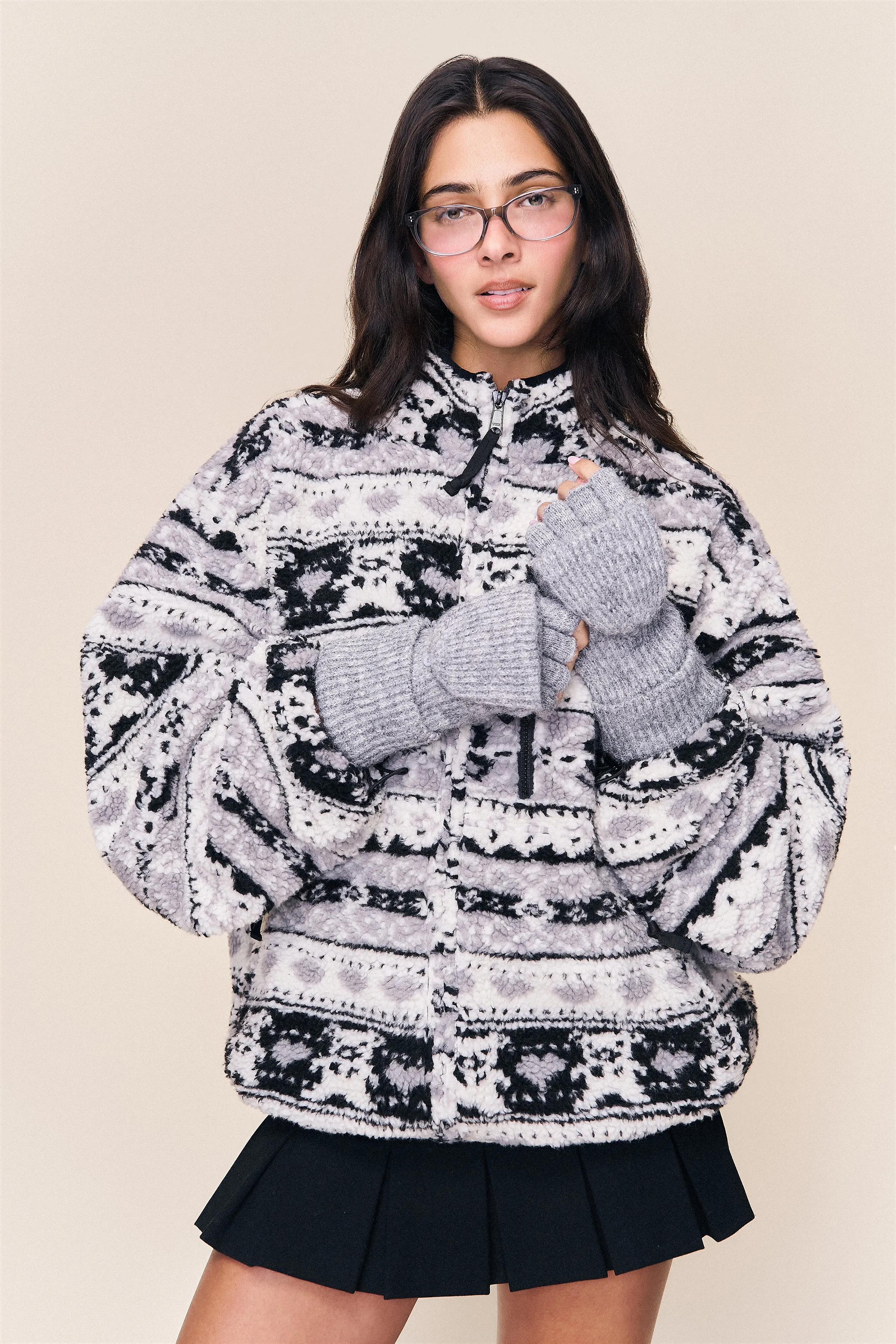 Guizio Sherpa Zip Up Jacket sold by Guizio product image thumbnail 2