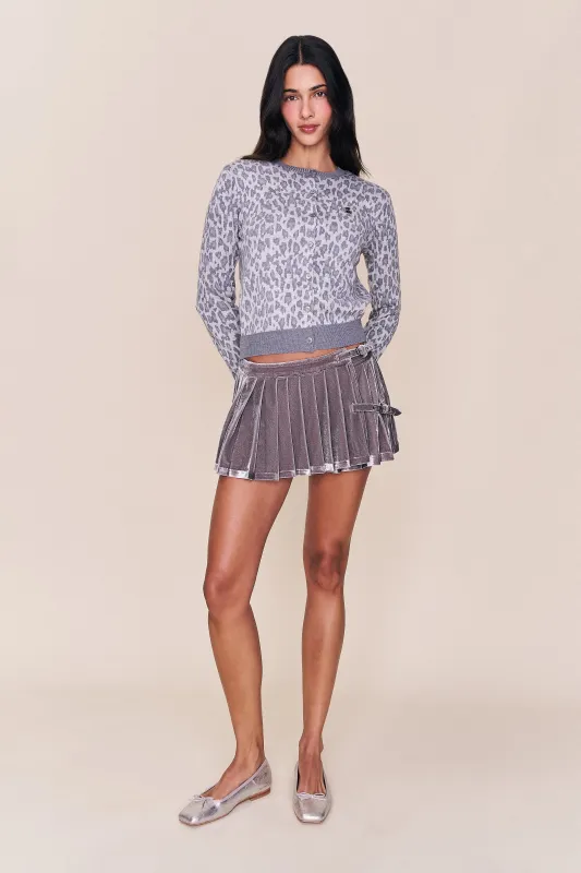 Rylan Velvet Mini Skirt sold by Guizio