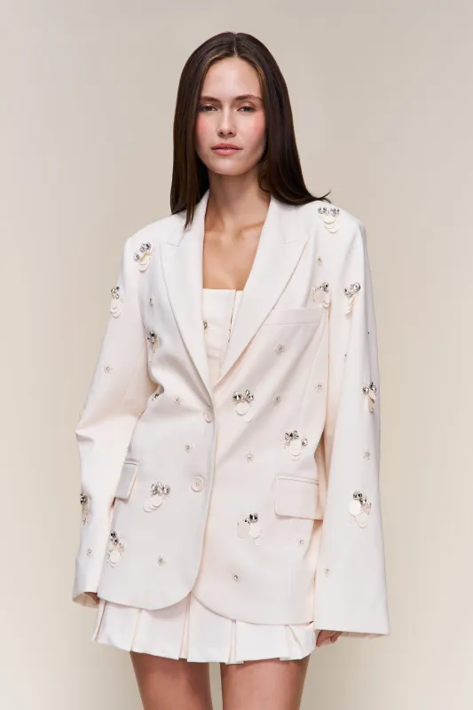 Embellished Oversized Blazer sold by Guizio