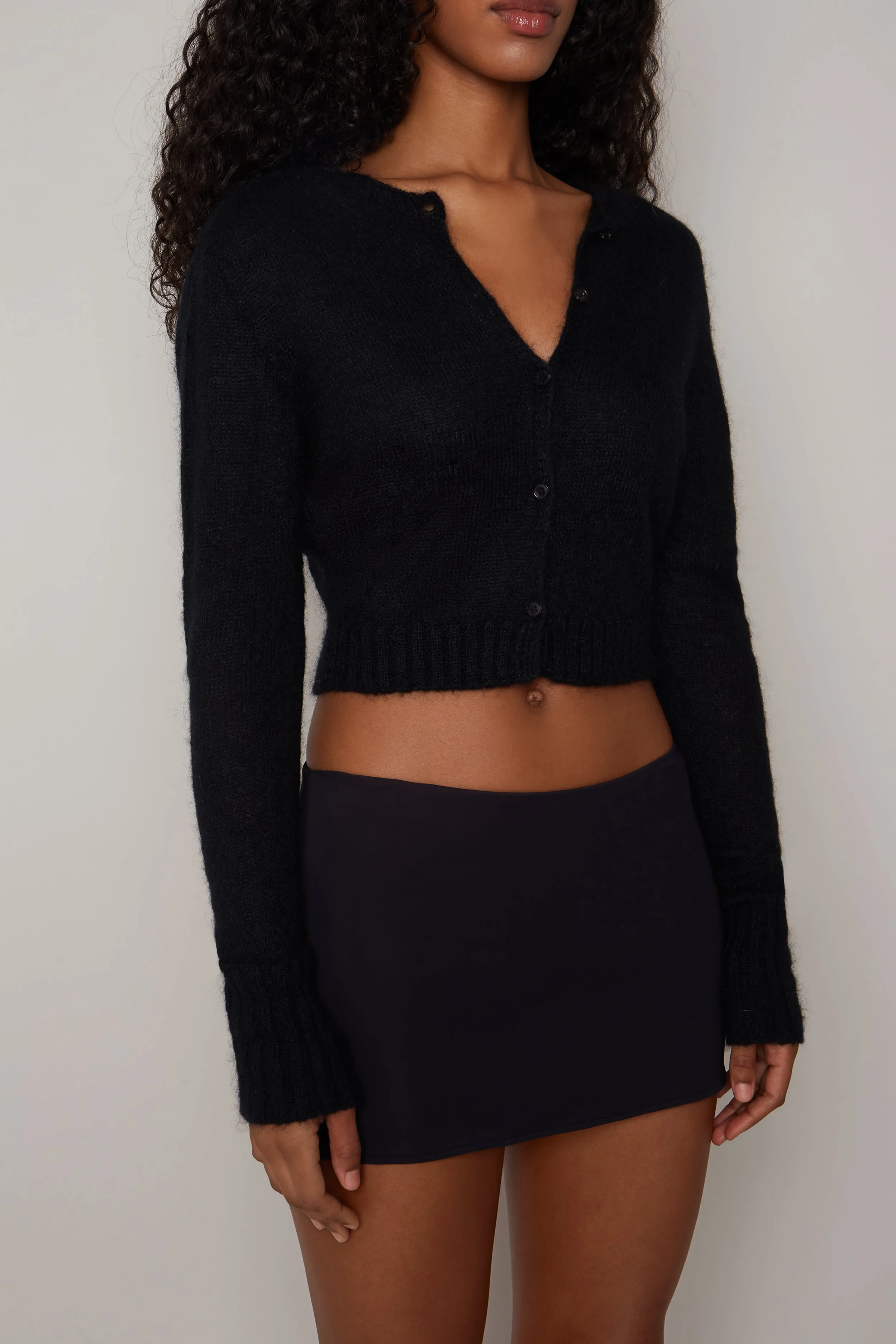 Mohair Ribbed Cardigan sold by Guizio product image thumbnail 5