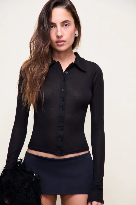 Classic Cotton Button Top made by Guizio