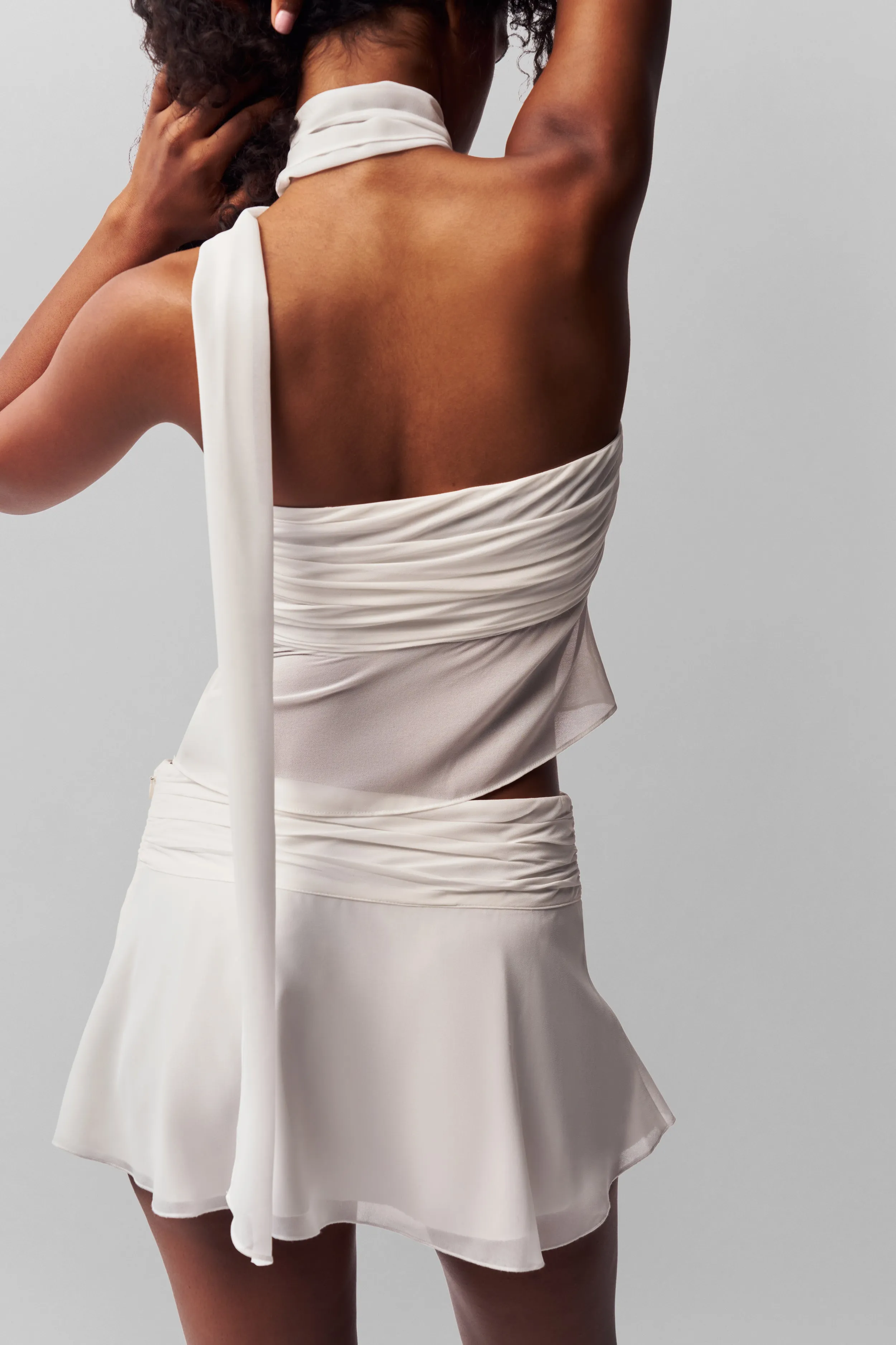 Chiffon Slit Mini Skirt sold by Guizio product image thumbnail 4