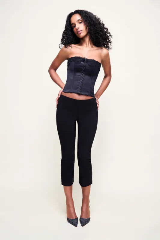 Jean Lace Trim Satin Corset made by Guizio