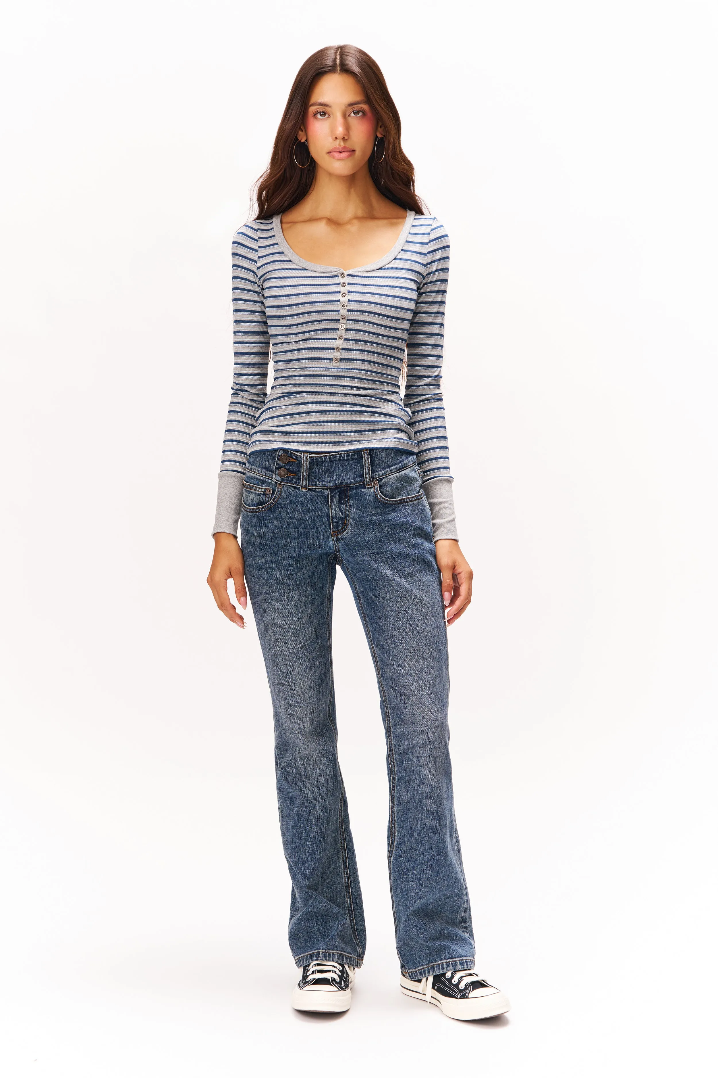 Long Sleeve Henley Top sold by Guizio product image thumbnail 2