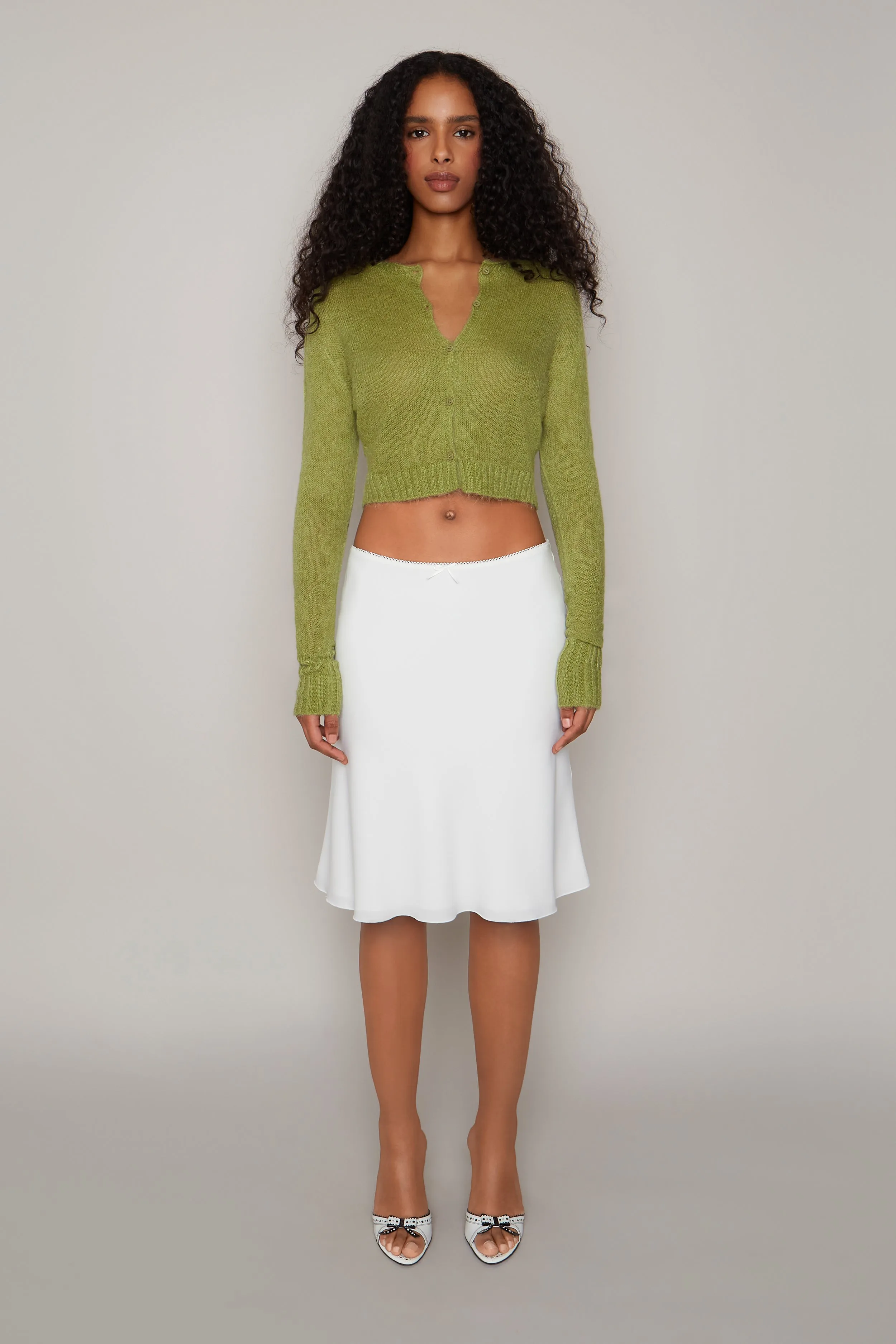 Mohair Ribbed Cardigan sold by Guizio