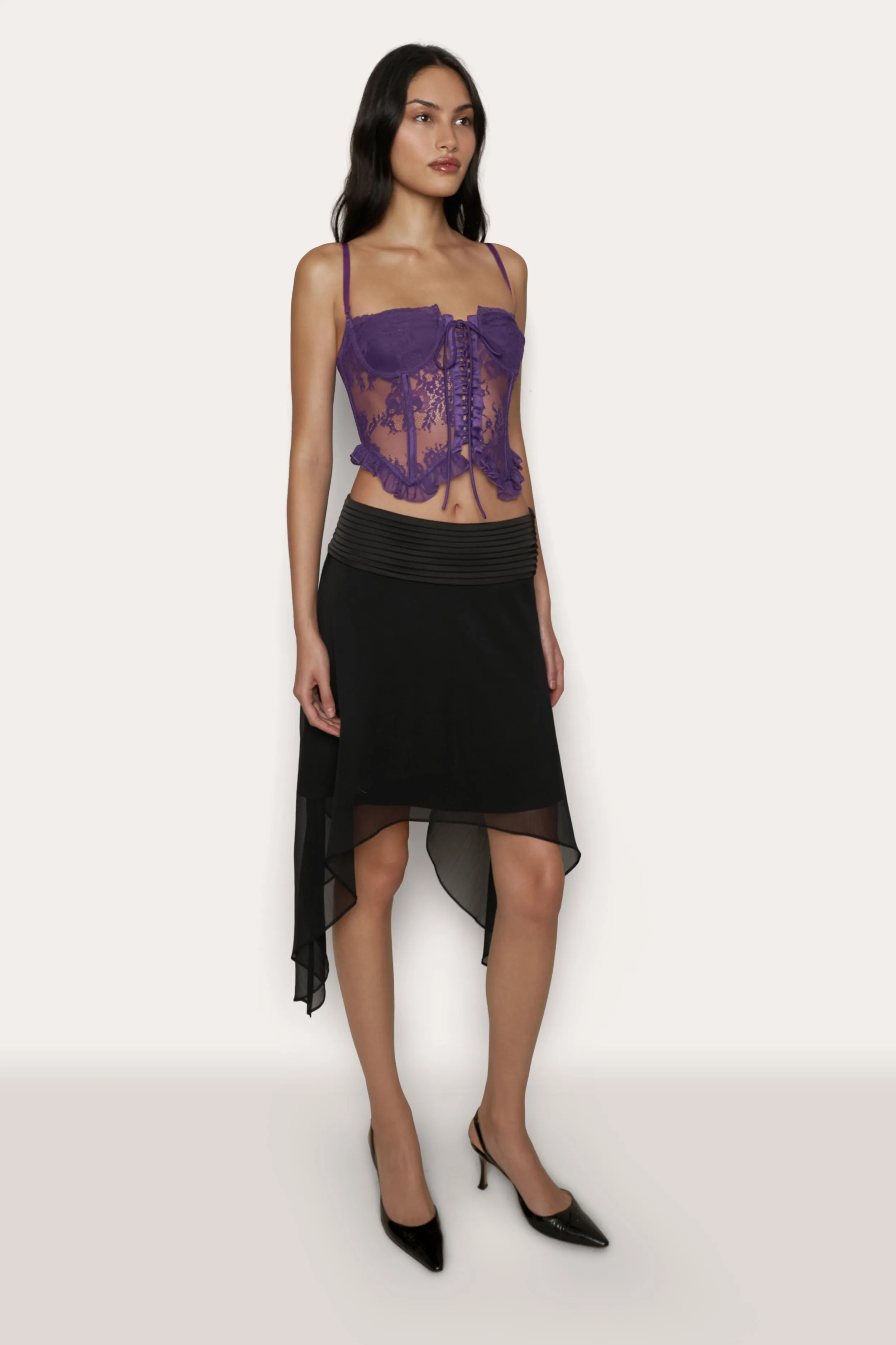 Pintuck Midi Skirt sold by Guizio product image thumbnail 4