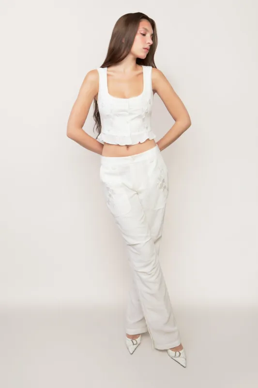 Embroidered Scallop Vest sold by Guizio