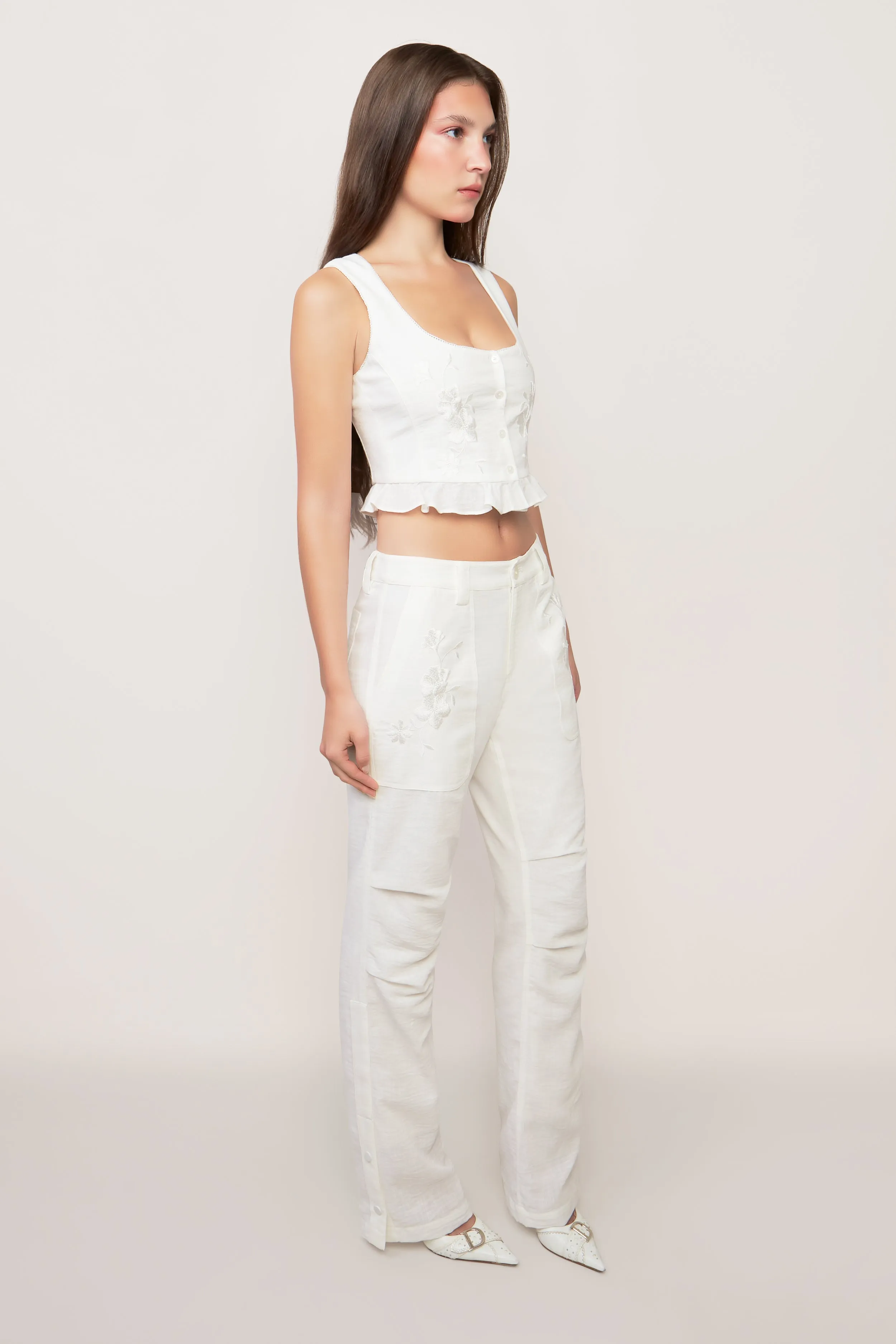 Embroidered Scallop Vest sold by Guizio product image thumbnail 4