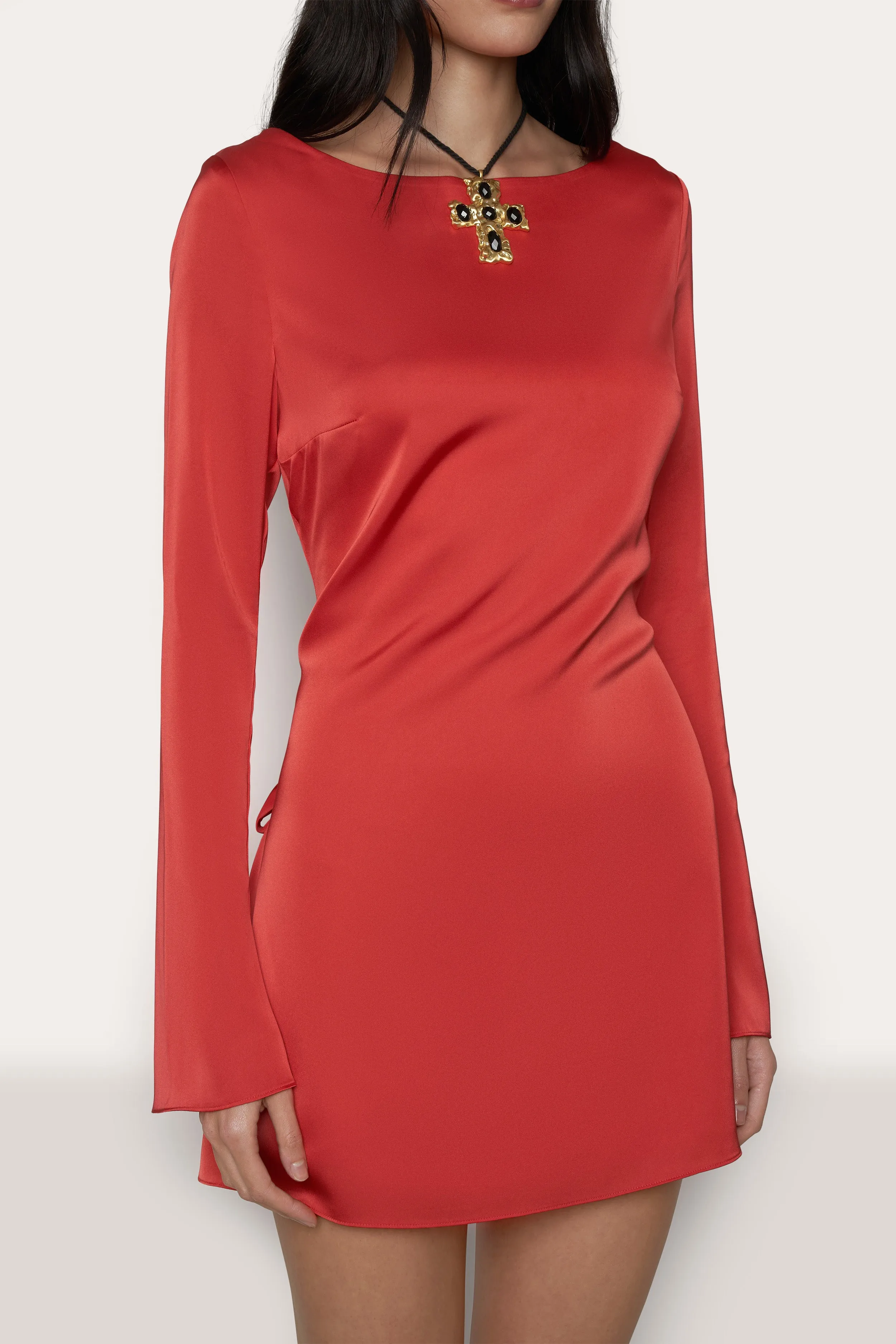 Lleo Satin Mini Dress sold by Guizio product image thumbnail 3