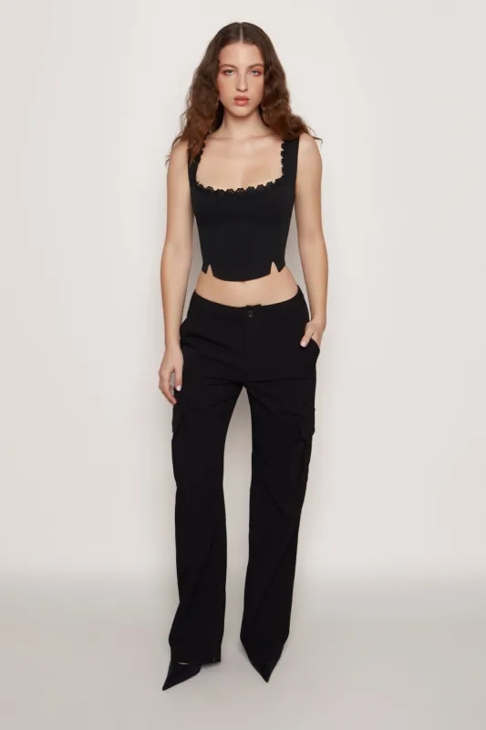 Crepe Cargo Pants sold by Guizio